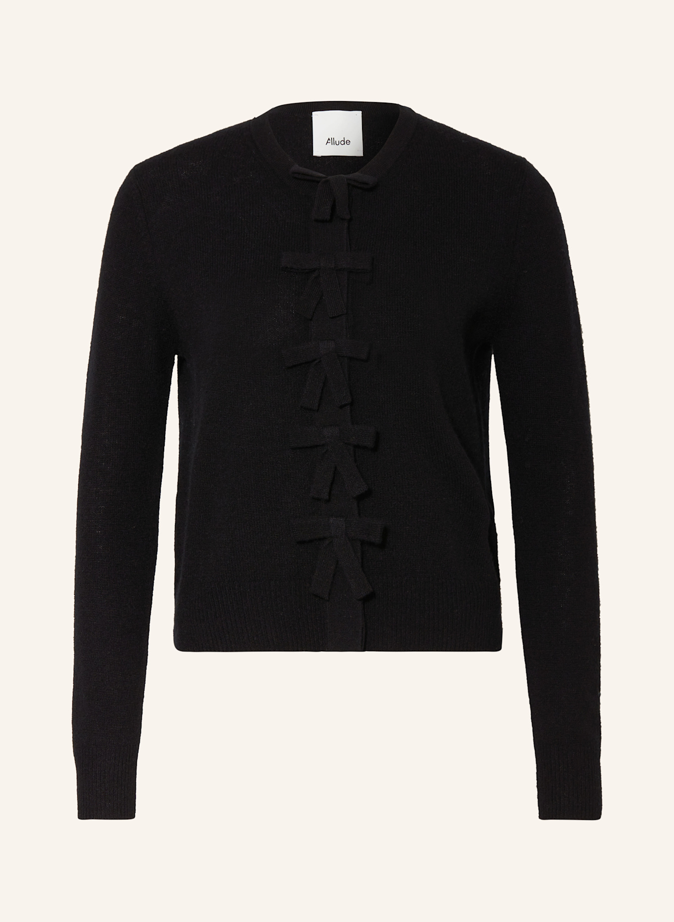 ALLUDE Strickjacke aus Cashmere: SCHWARZ