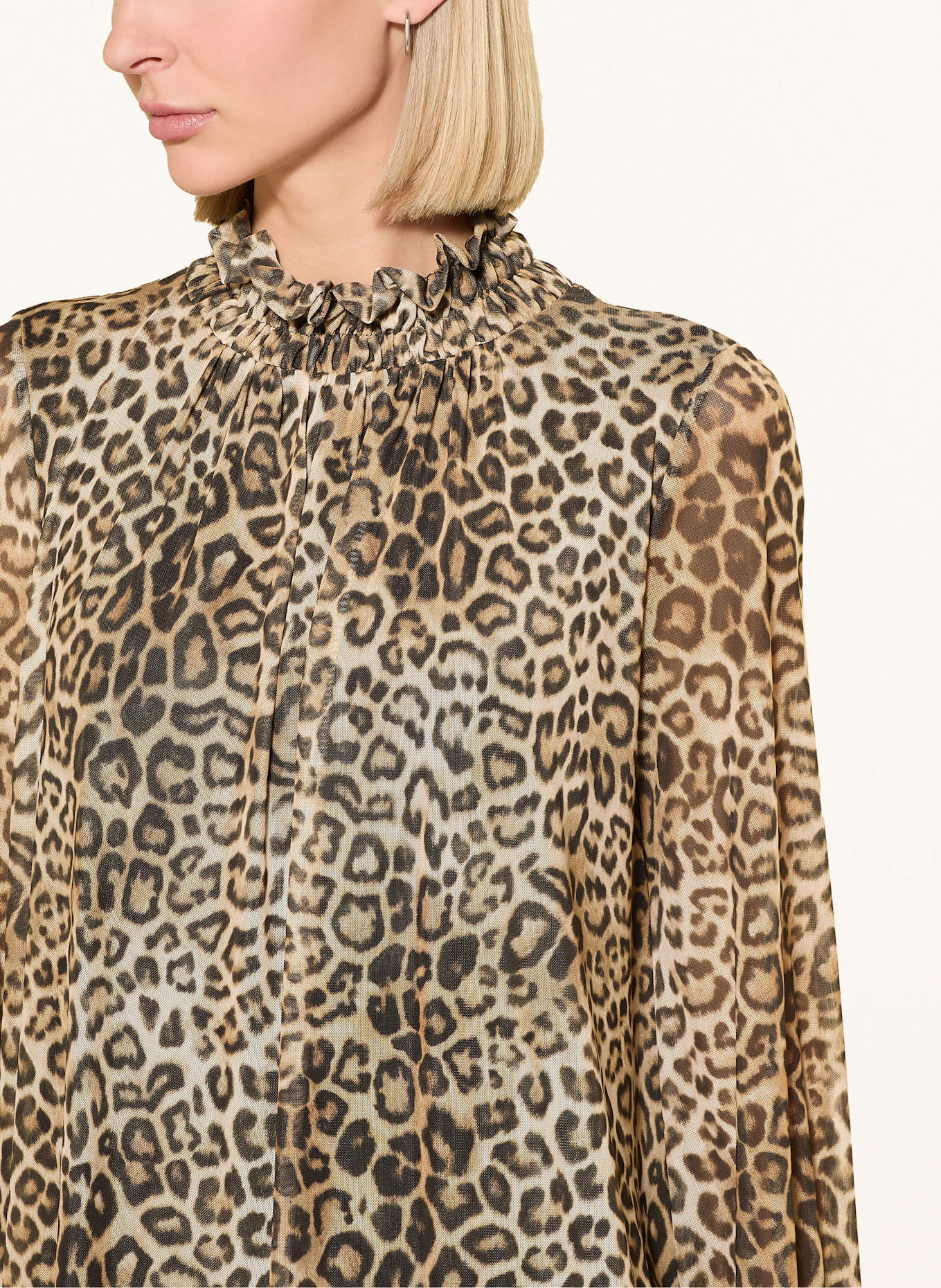 Ana Alcazar Cocktailkleid mit Rüschen: CAMEL / DUNKELBRAUN / HELLBRAUN