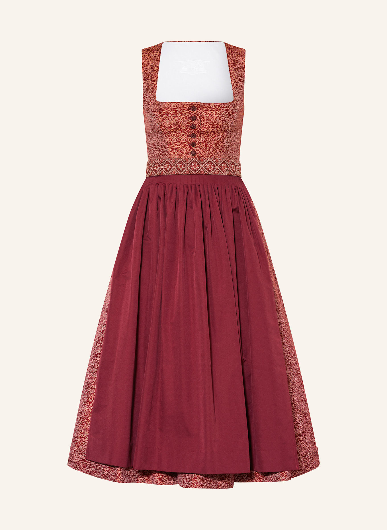 SPORTALM dirndl: ROUGE/ ROUGE FONCÉ