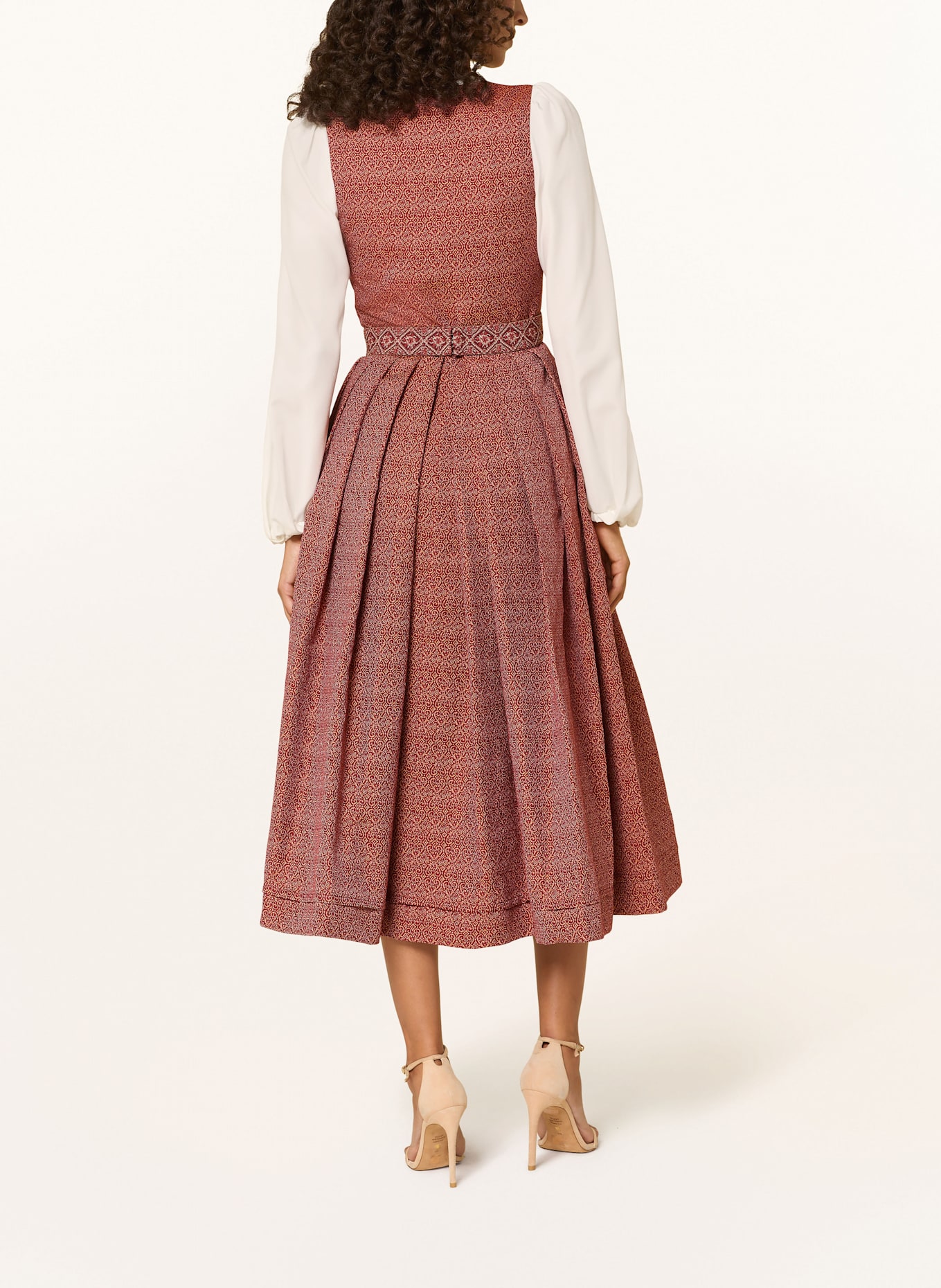 SPORTALM dirndl: ROUGE/ ROUGE FONCÉ