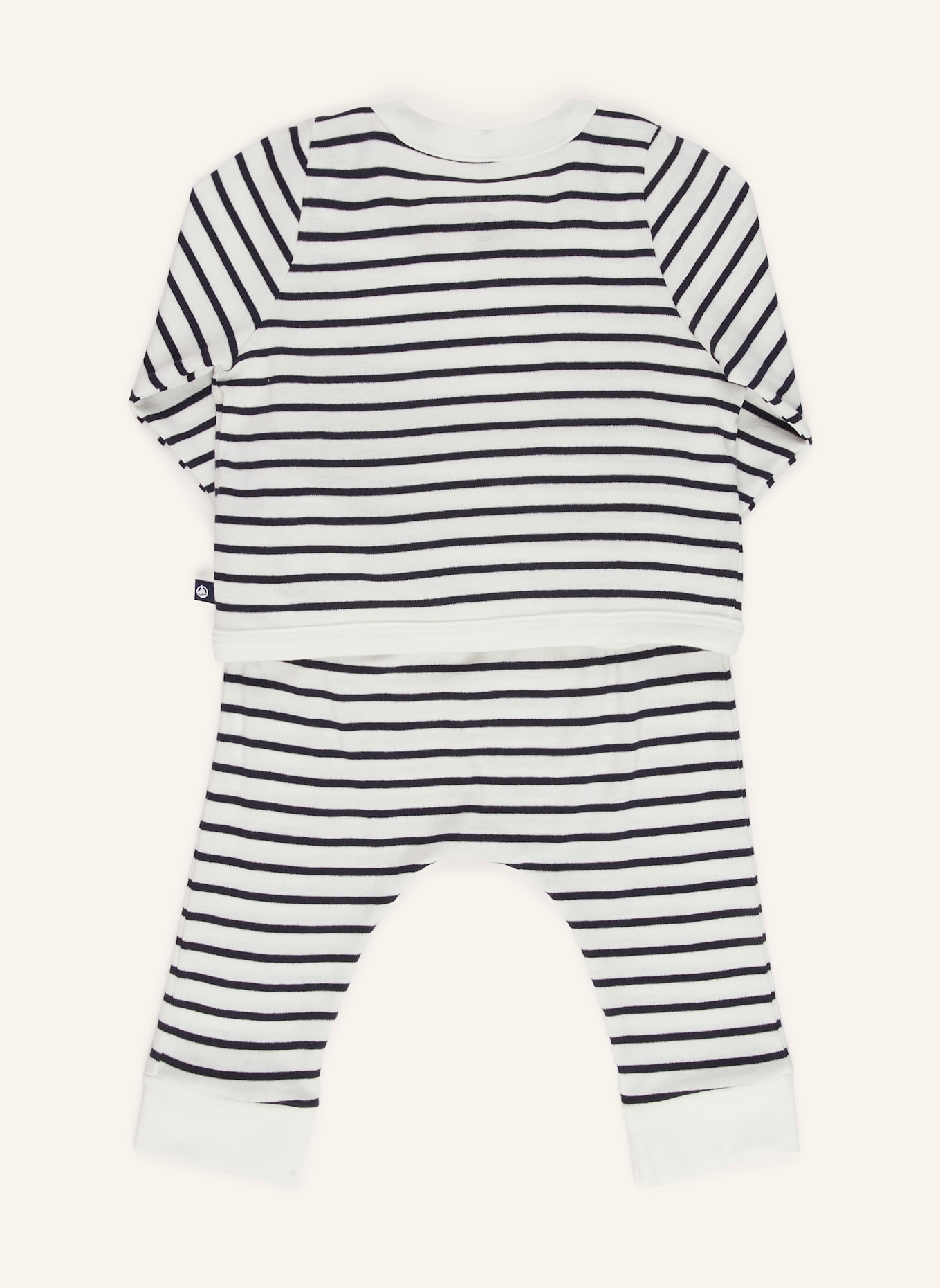 PETIT BATEAU Set: Wickelbody, Wickelshirt und Hose: WEISS / ROT / BLAU