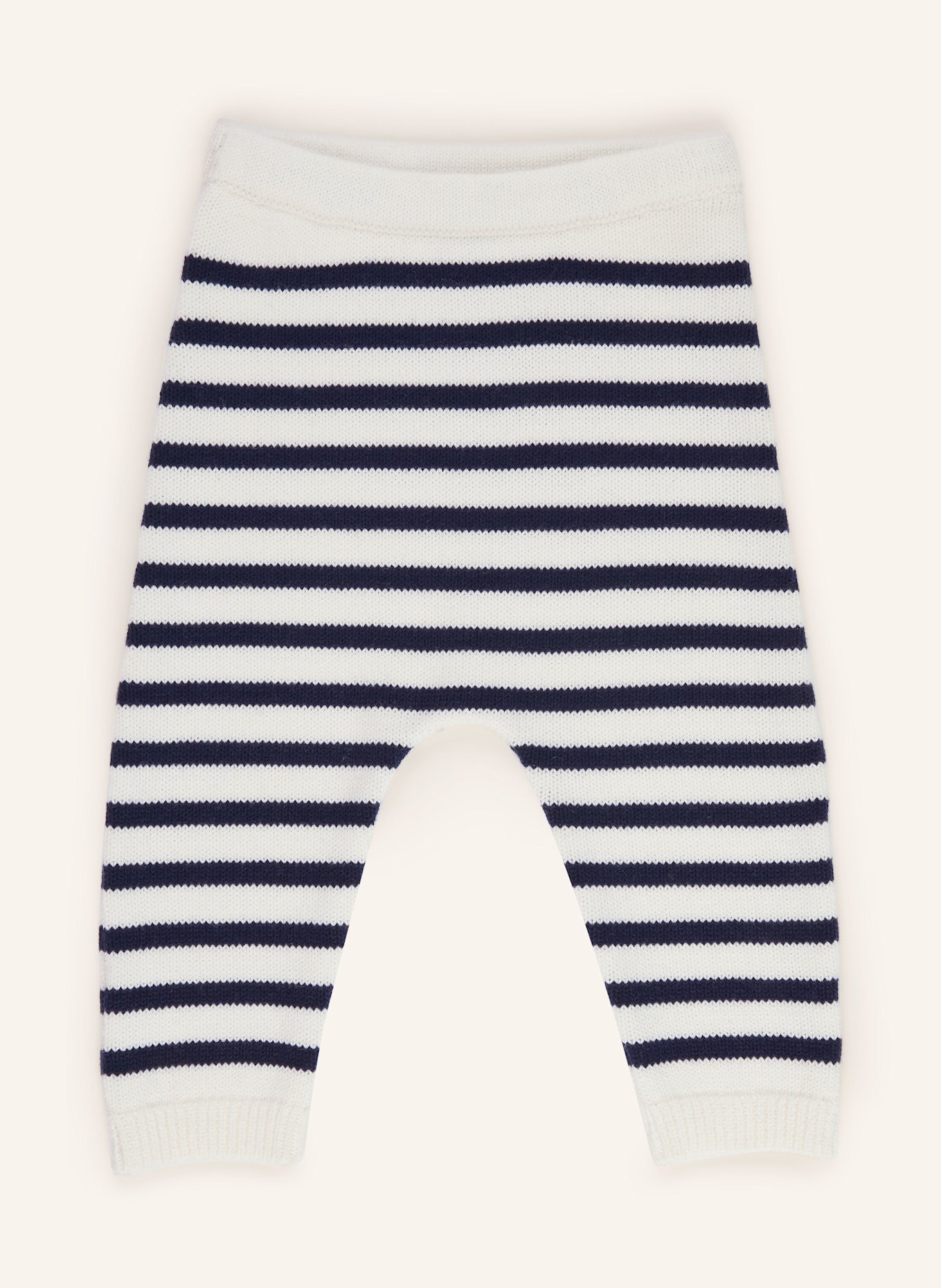 PETIT BATEAU Set: Pullover und Strickhose: WEISS / DUNKELBLAU