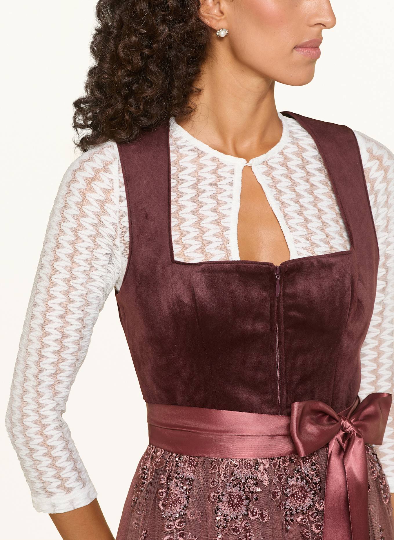 KRÜGER Dirndl blouse ERIJA with 3/4 sleeves: WHITE