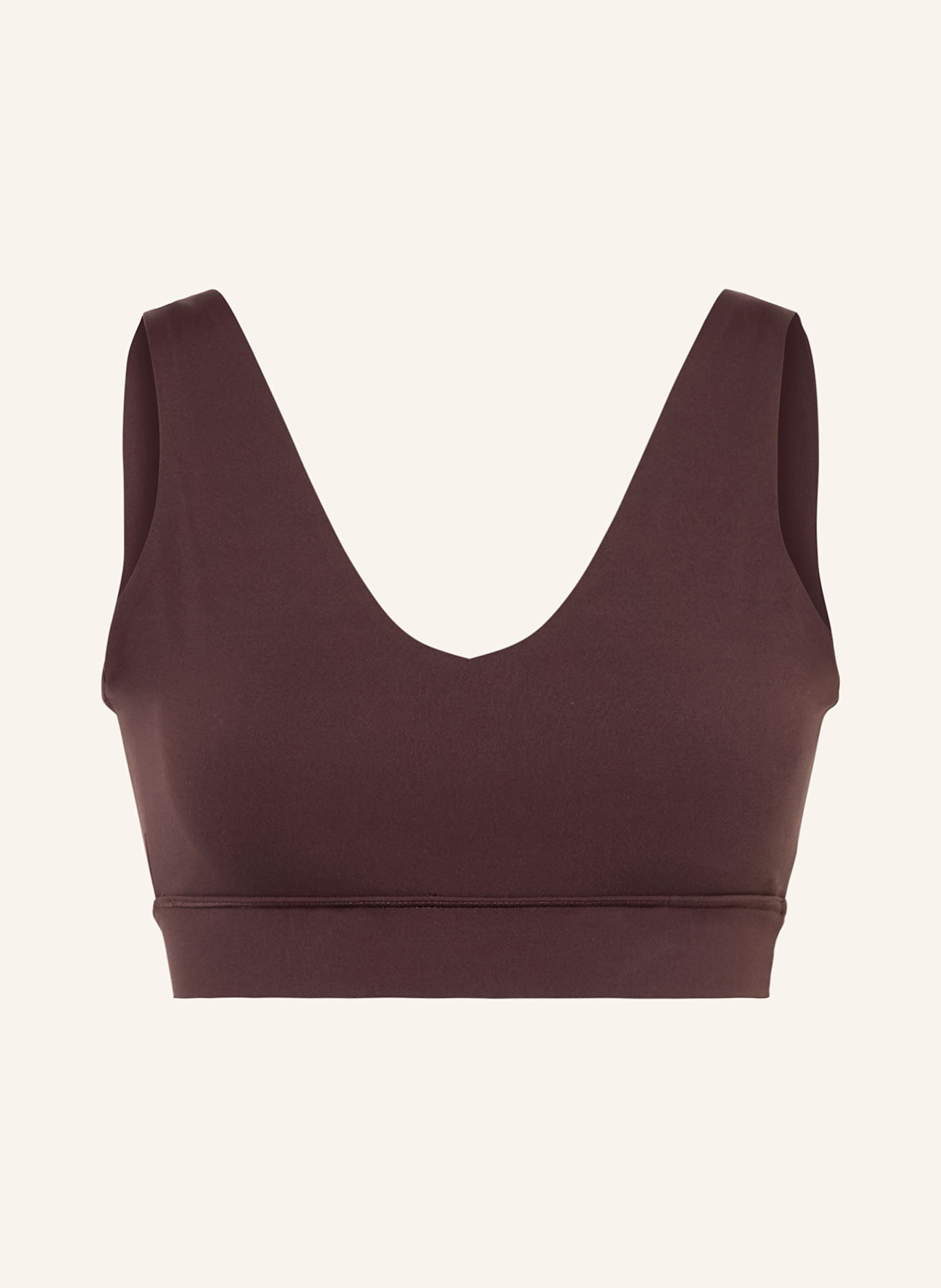 Sweaty Betty Sport-BH ULTIMATE STUDIO VOOP: DUNKELBRAUN