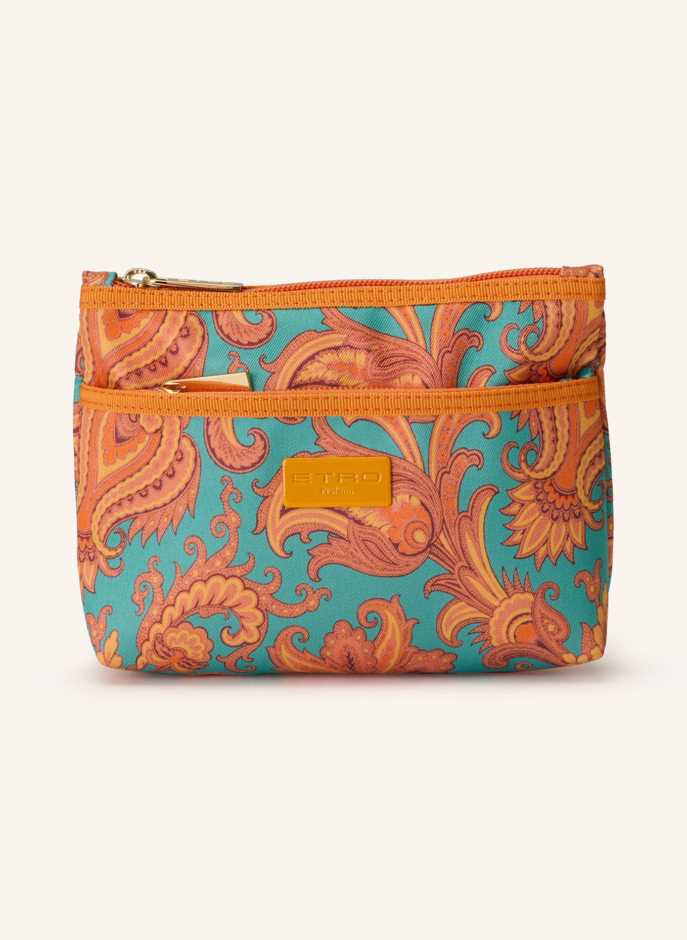 ETRO Makeup bag: TURQUOISE / DARK ORANGE