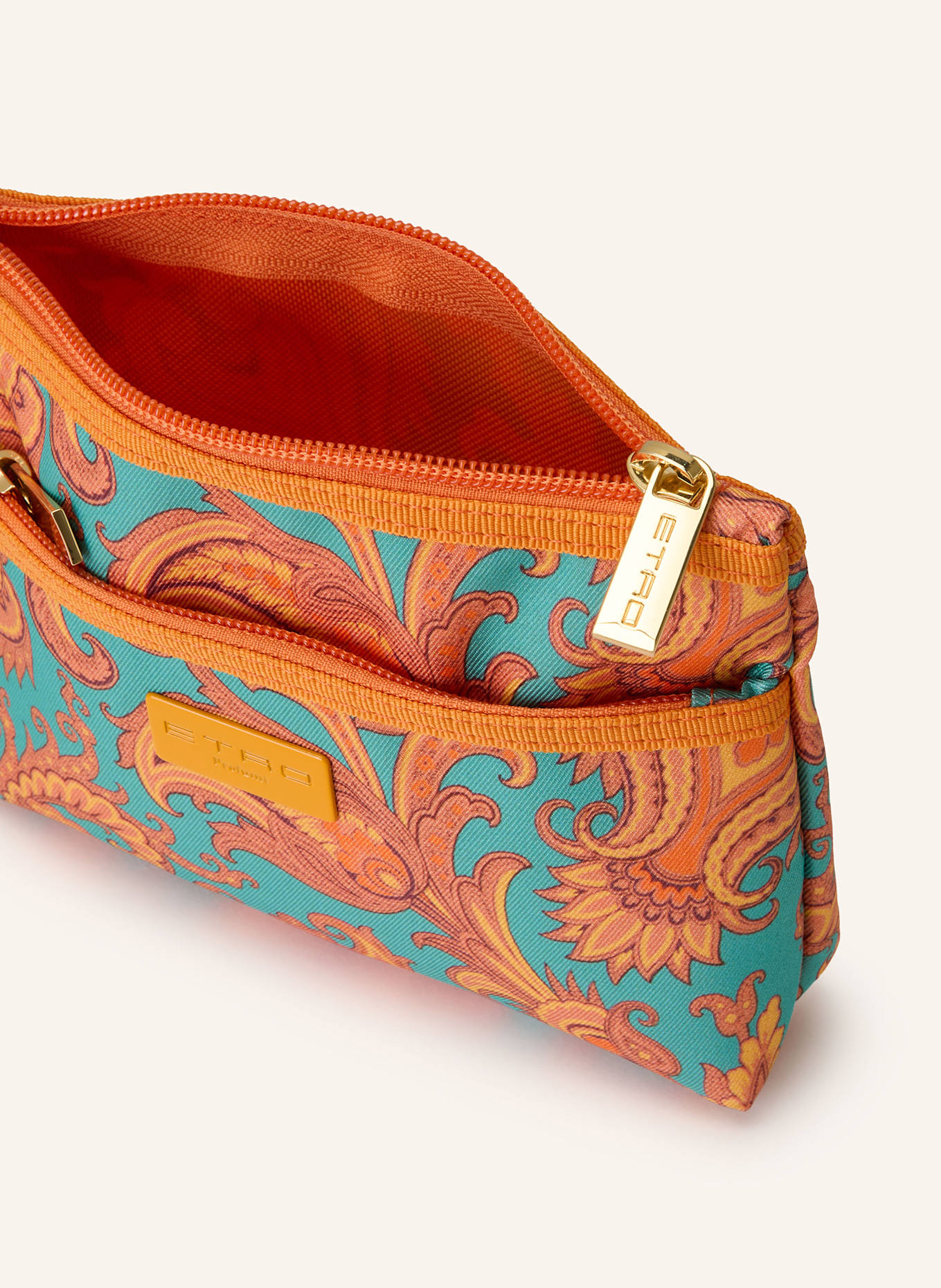 ETRO Makeup bag: TURQUOISE / DARK ORANGE