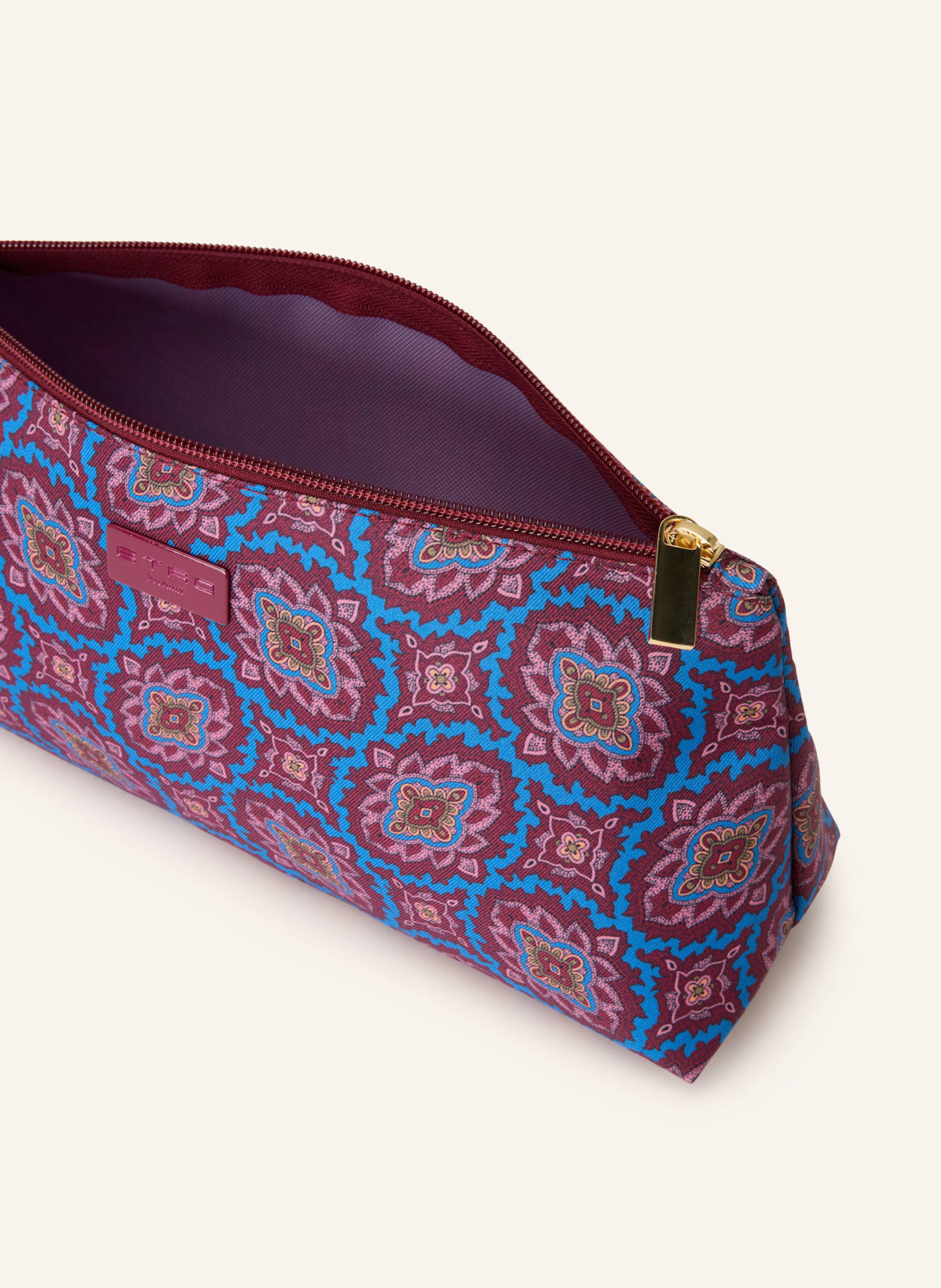 ETRO Kosmetyczka: CIEMNOCZERWONY / TURKUSOWY / JASNOPOMARAŃCZOWY