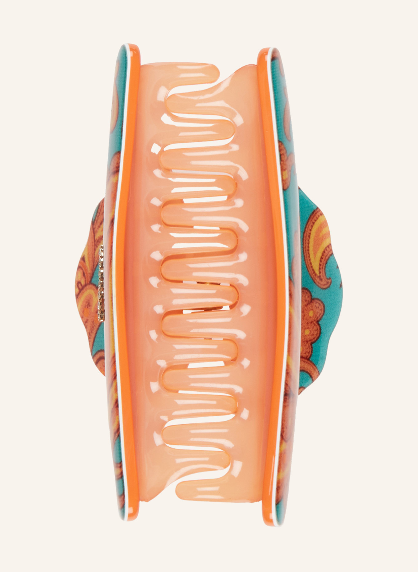 ETRO Haarspange: TÜRKIS / ORANGE / LACHS