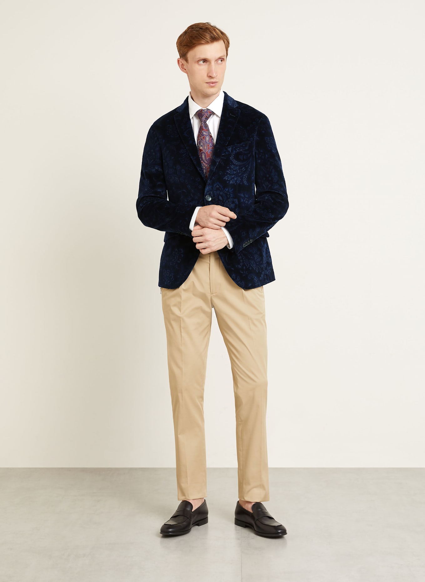 ETRO Marynarka extra slim fit: GRANATOWY