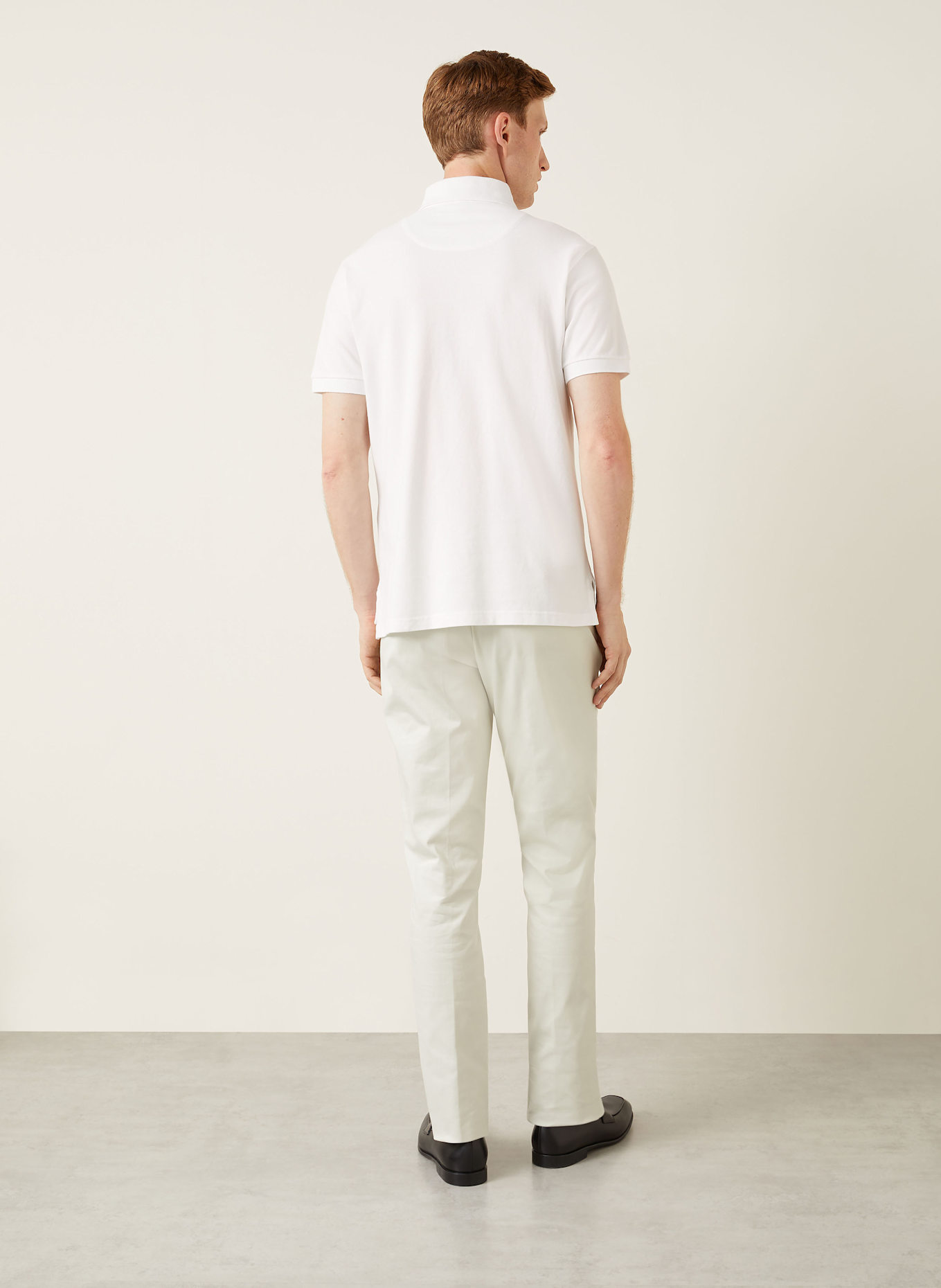 ETRO Piqué-Poloshirt: WEISS