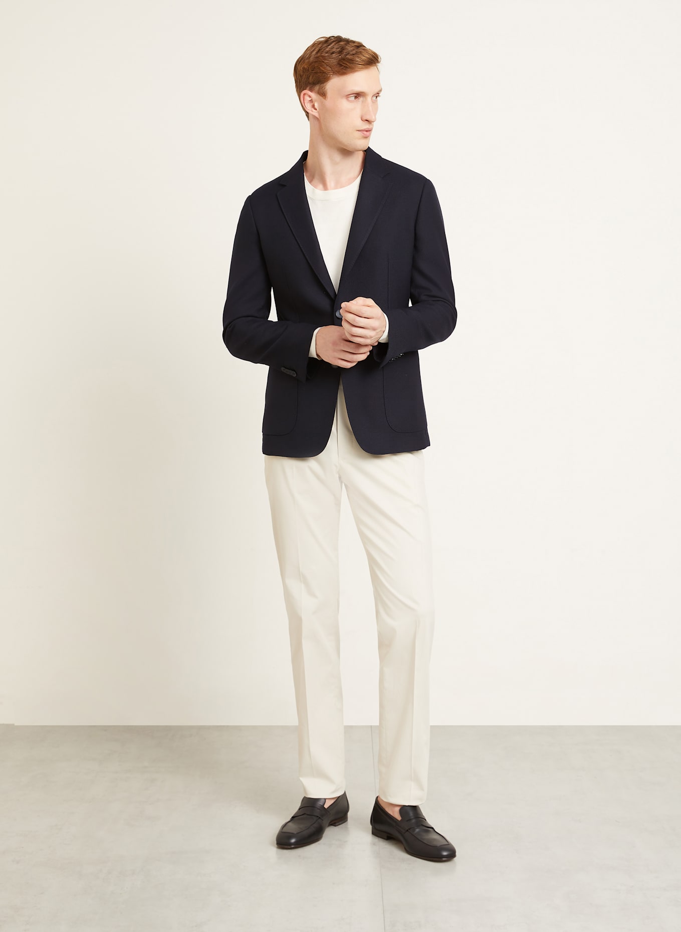 ZEGNA Piqué-Sakko Extra Slim Fit aus Merinowolle: DUNKELBLAU