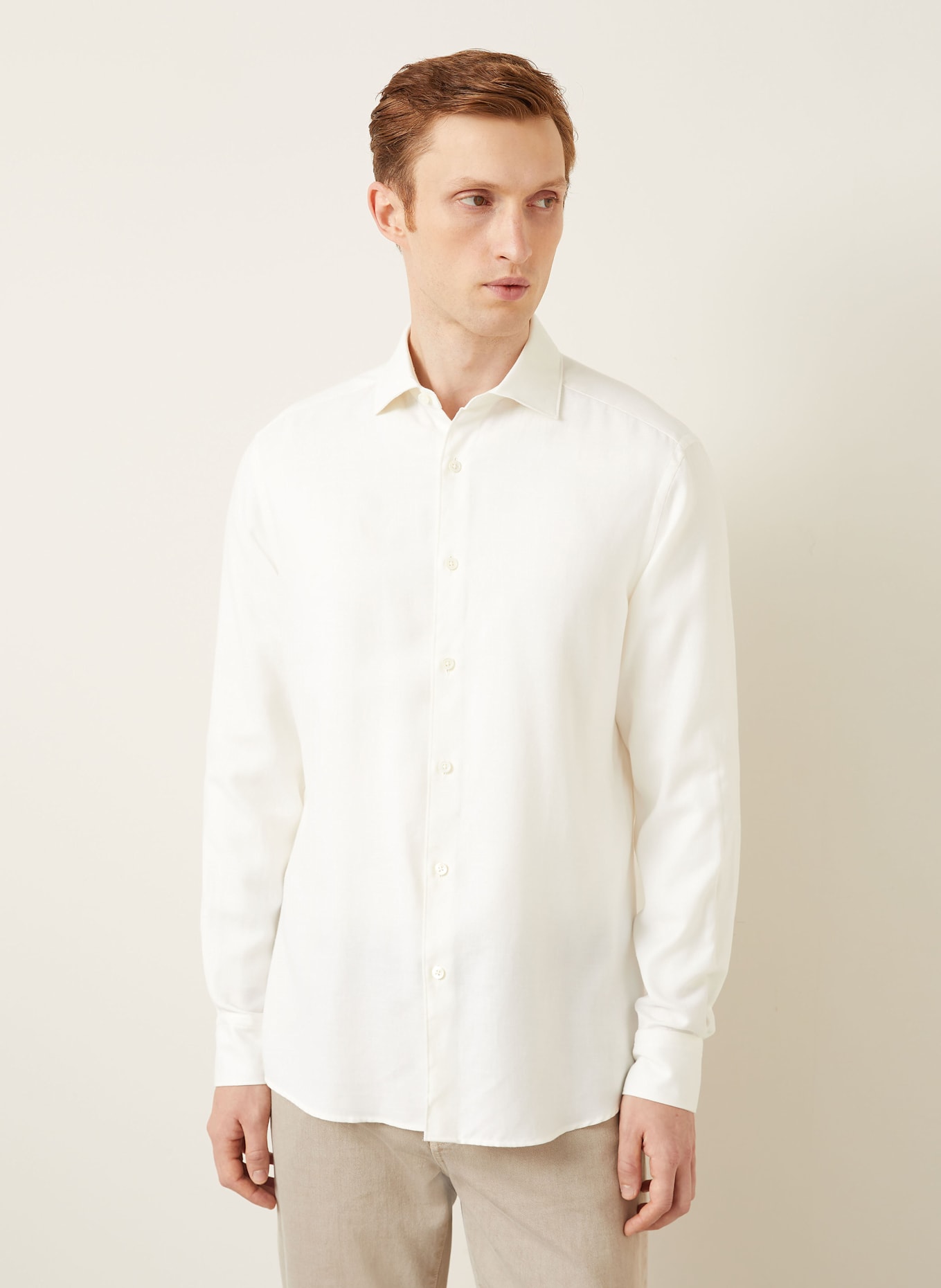 ZEGNA Hemd Regular Fit: ECRU