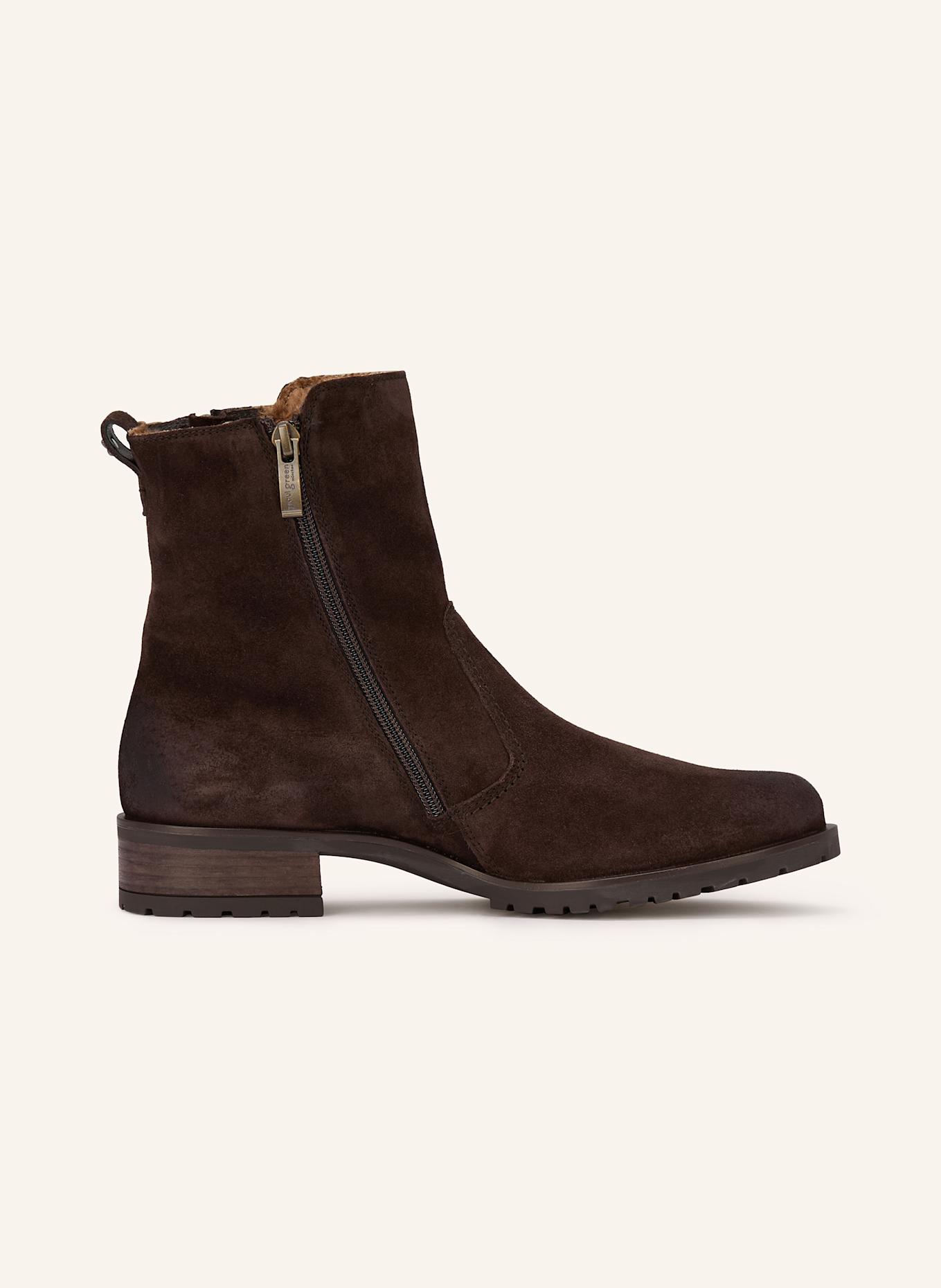 paul green Kotníčkové boty: TMAVĚ HNĚDÁ