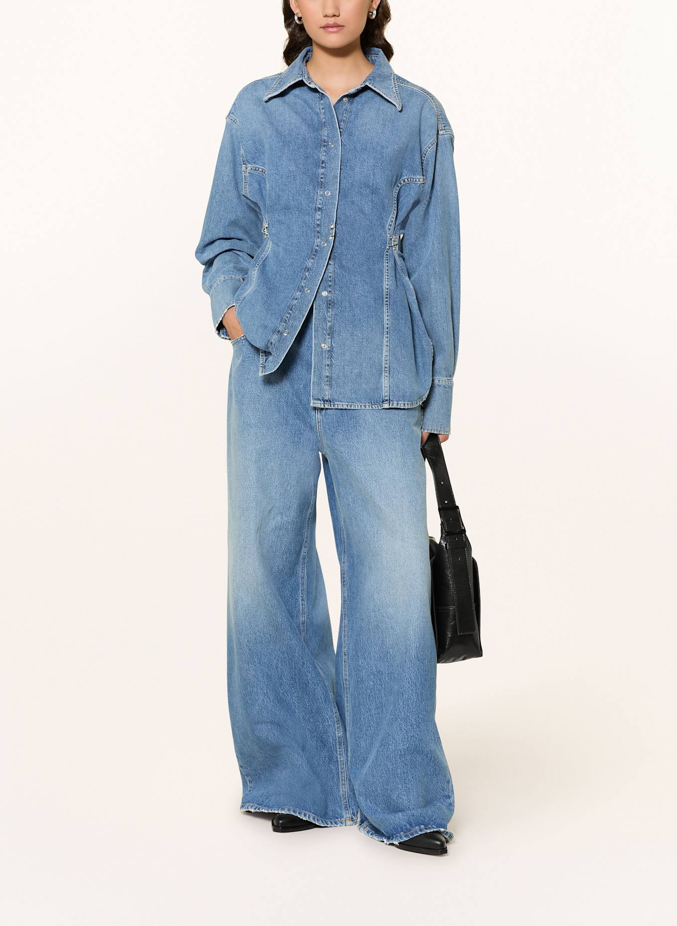 CLOSED Wide Leg Jeans: MBL MID BLUE