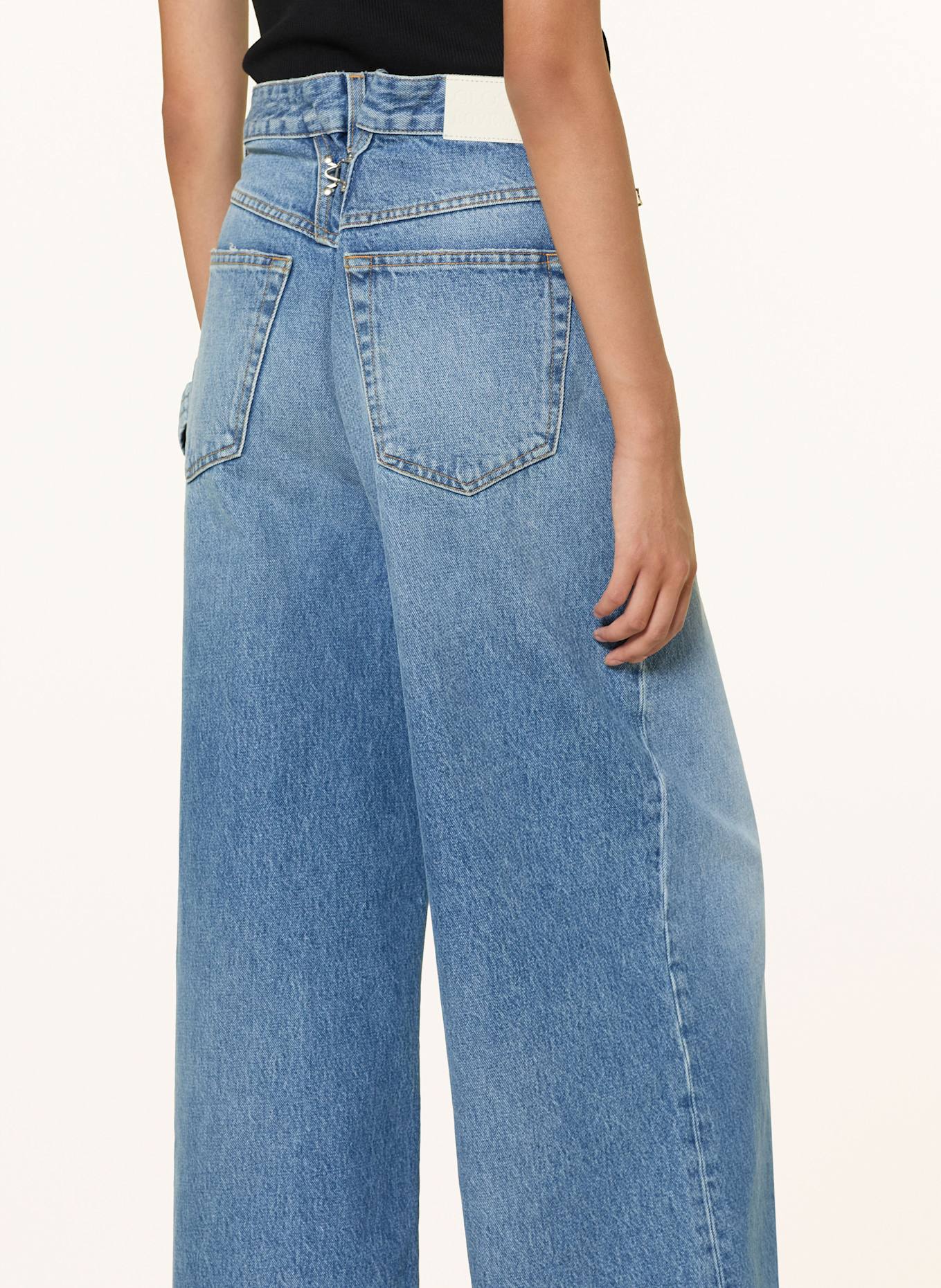 CLOSED Wide Leg Jeans: MBL MID BLUE
