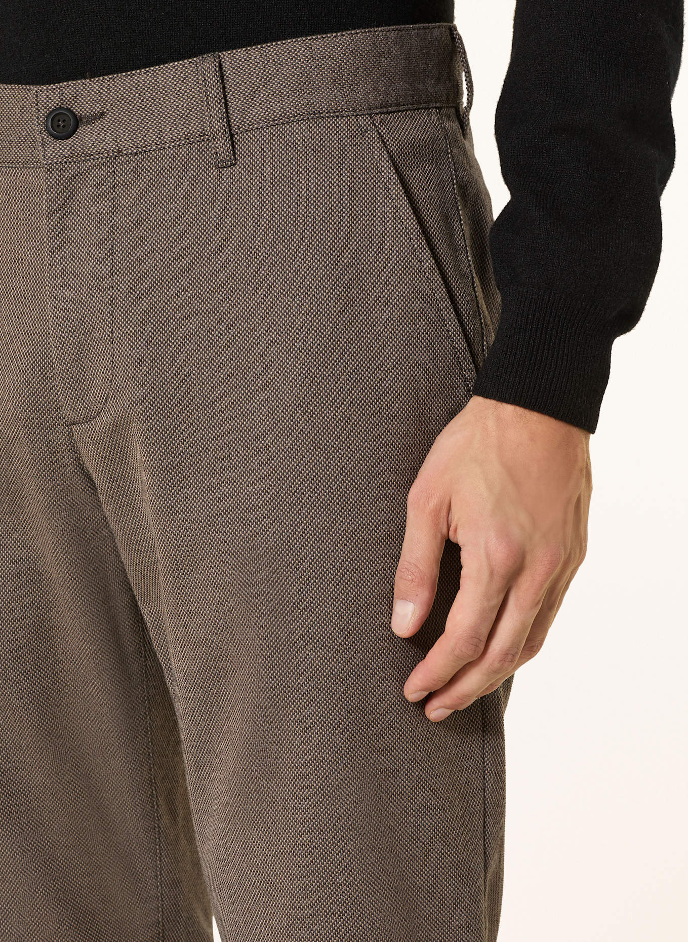 ALBERTO Chino LOU-NEW WOOL LOOK Regular Fit: BRAUN