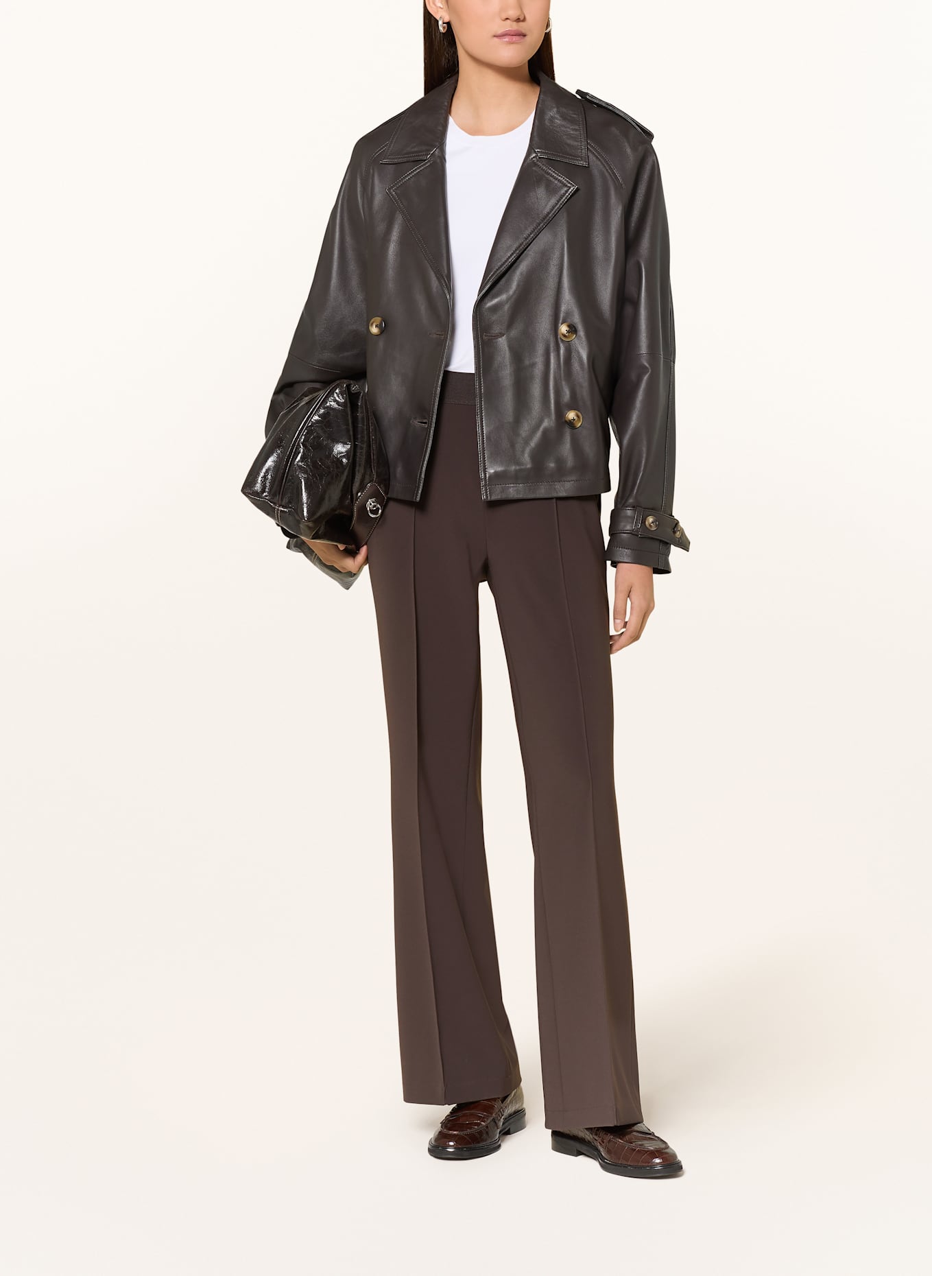 CAMBIO Pantalon mariné AVA: MARRON FONCÉ