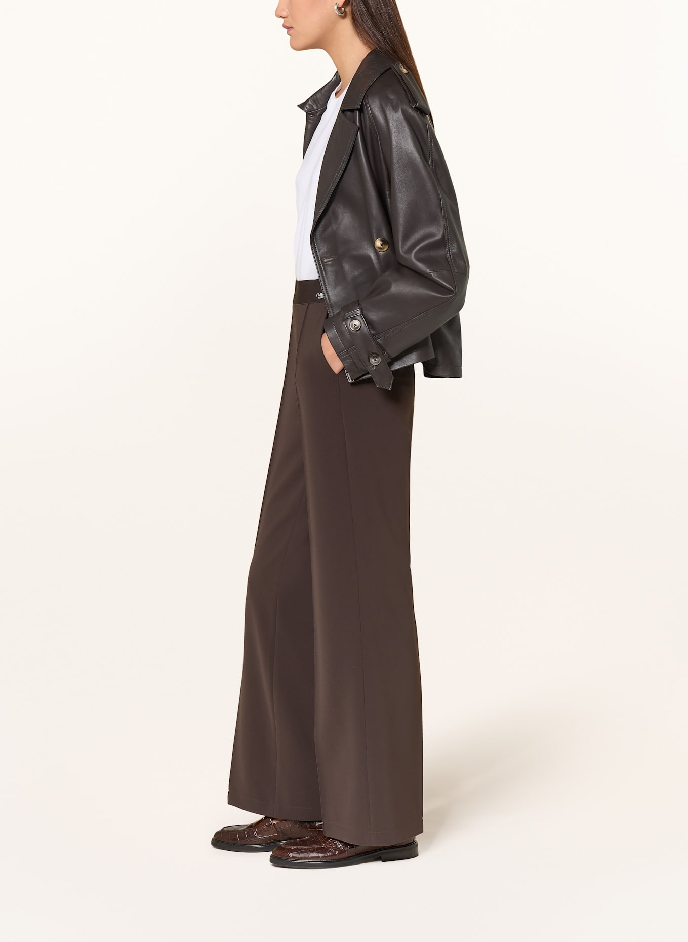 CAMBIO Pantalon mariné AVA: MARRON FONCÉ