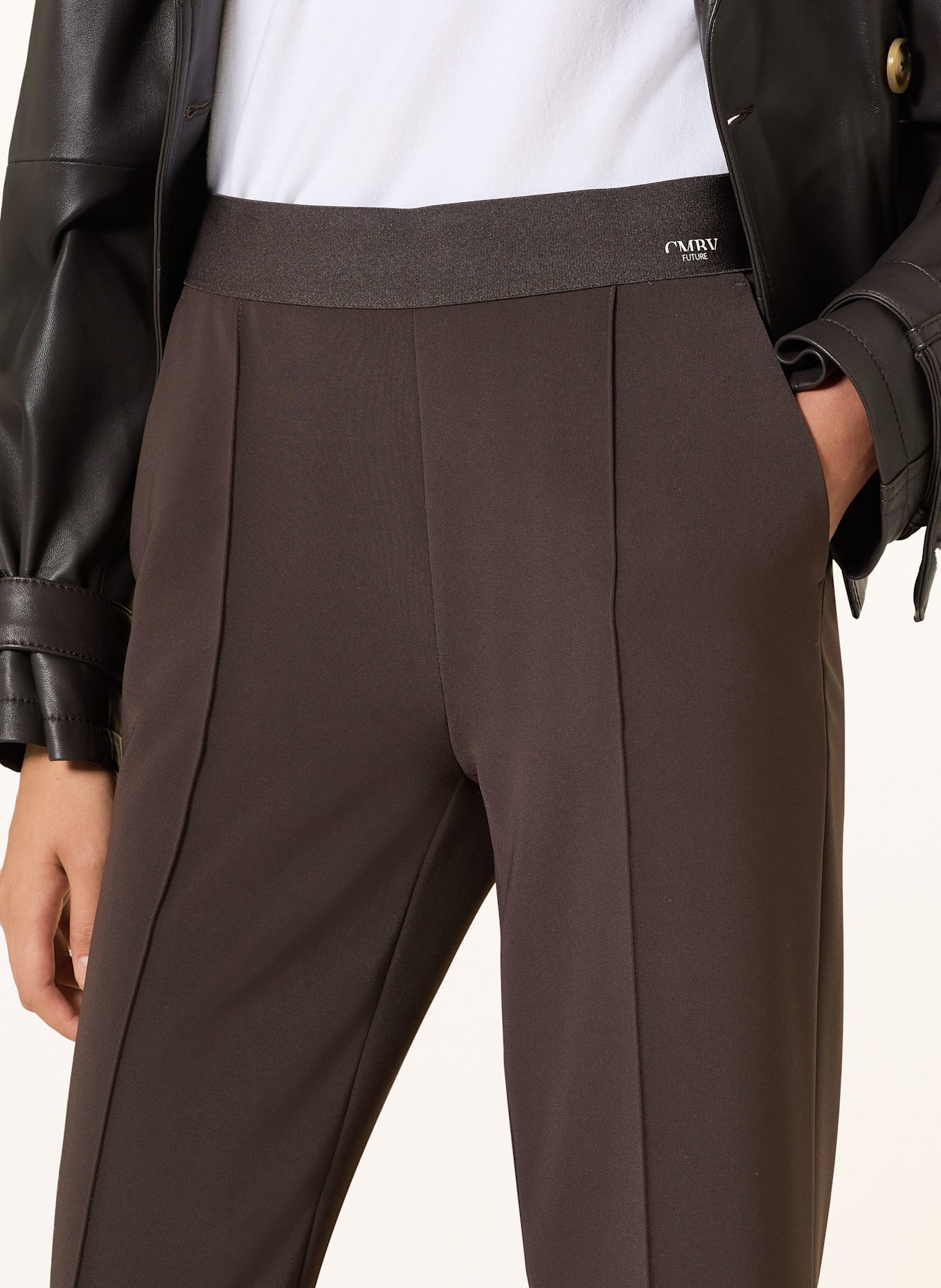 CAMBIO Pantalon mariné AVA: MARRON FONCÉ