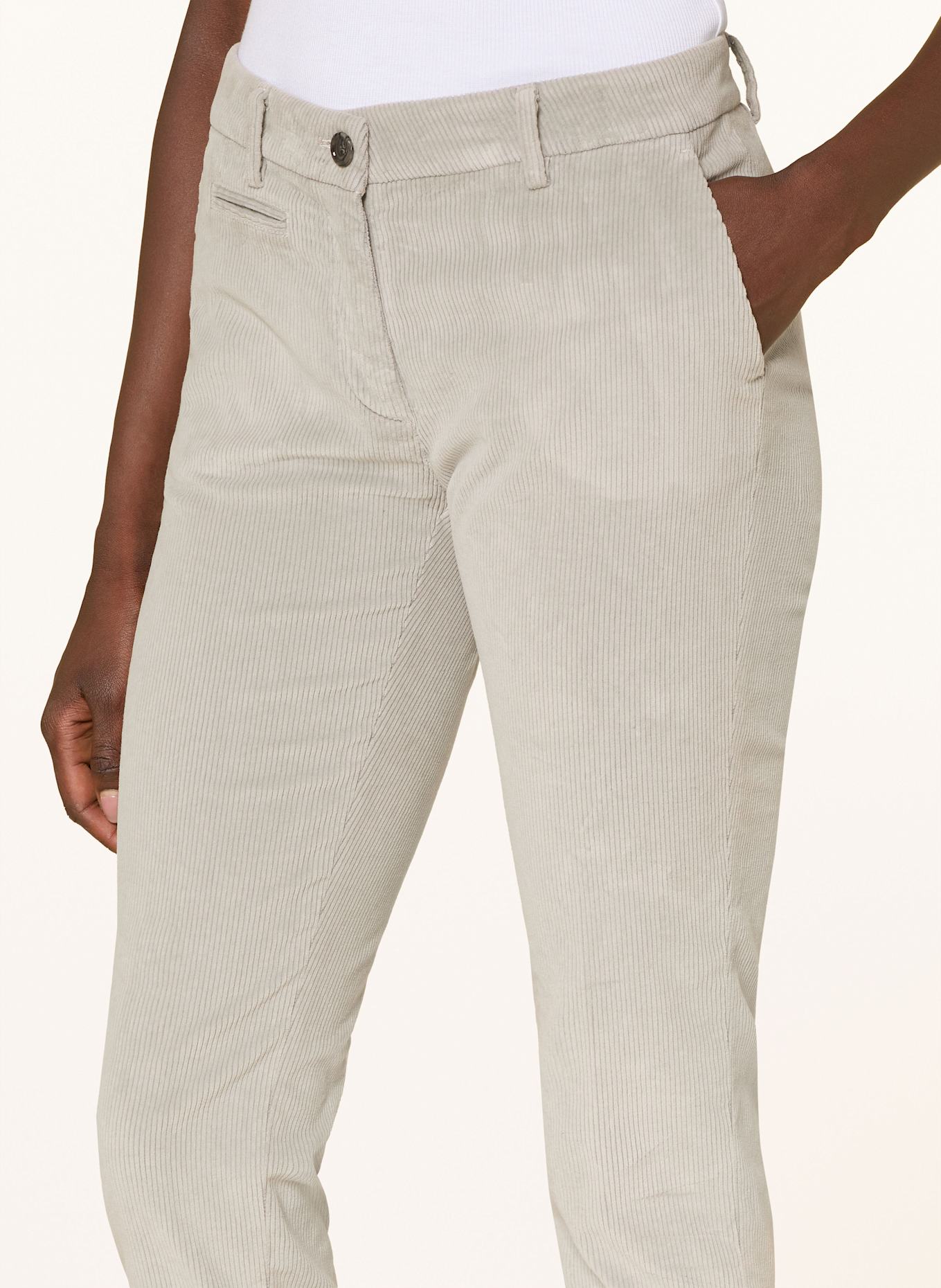 MASON'S Marlenehose NEW YORK aus Cord: HELLGRAU