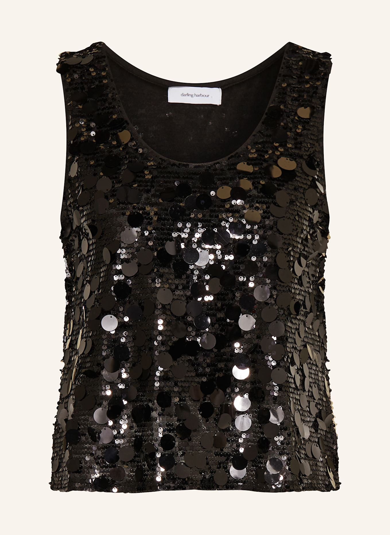 darling harbour Top mit Pailletten: BLACK