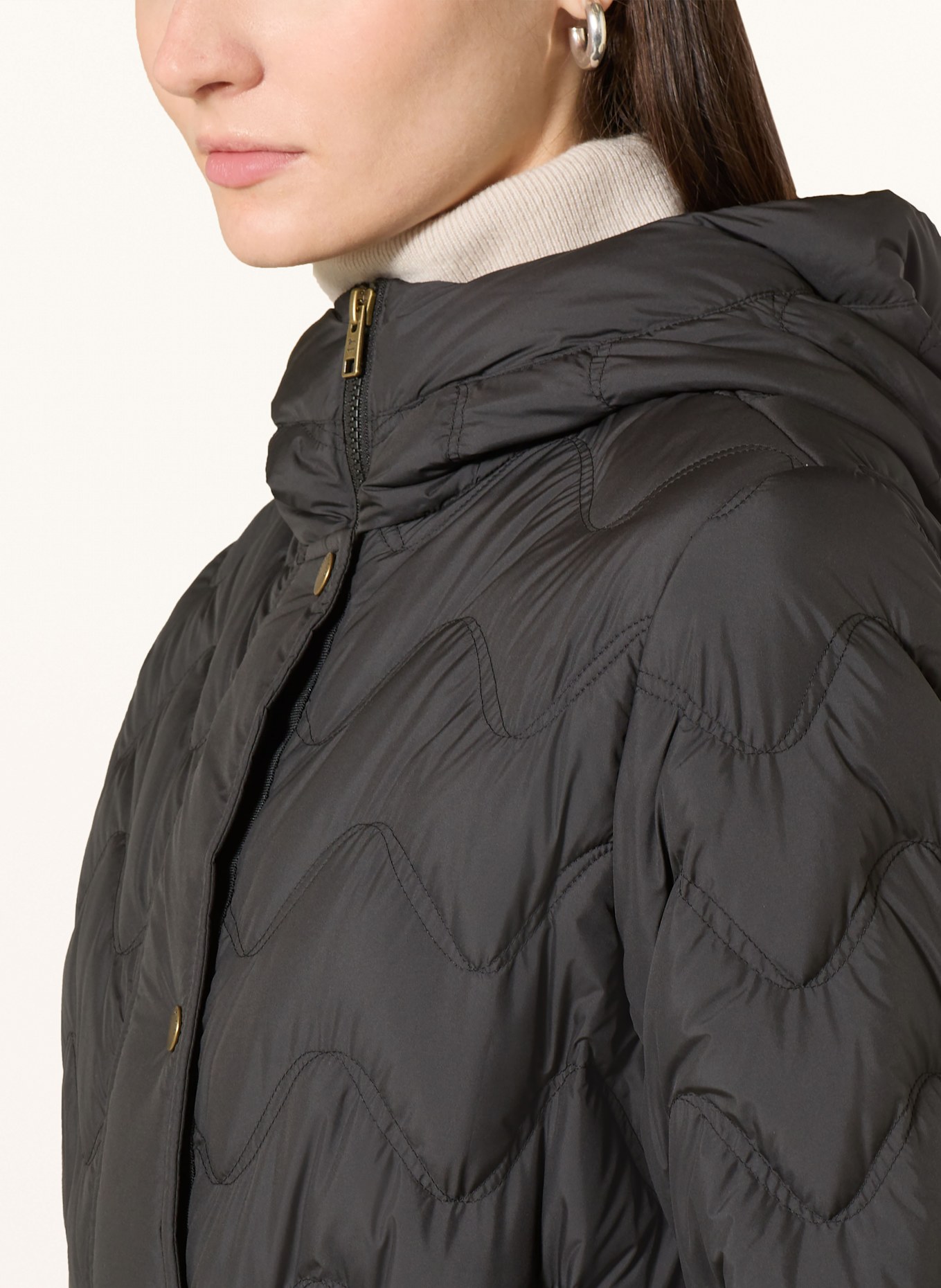 WOOLRICH Płaszcz puchowy HERITAGE: CZARNY