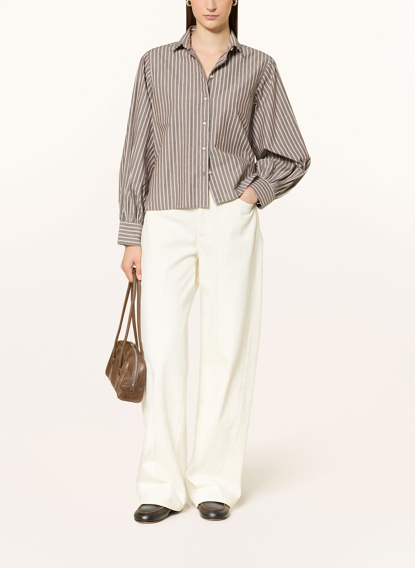 Soluzione Hemdbluse: BRAUN / ECRU