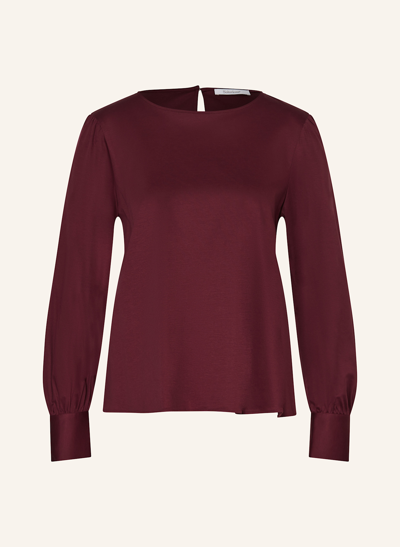 Soluzione Bluse mit Volants: DUNKELROT