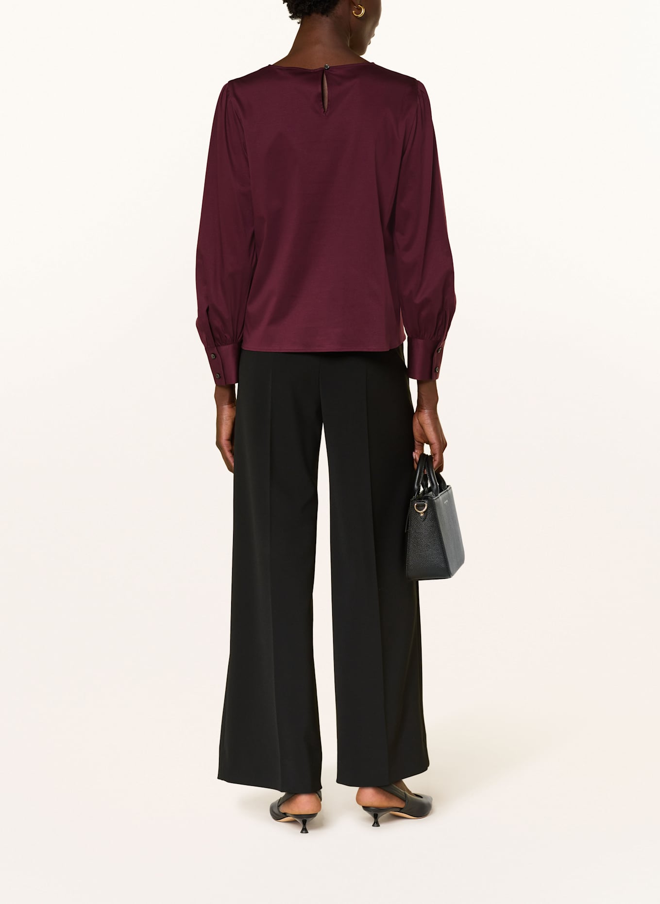 Soluzione Bluse mit Volants: DUNKELROT