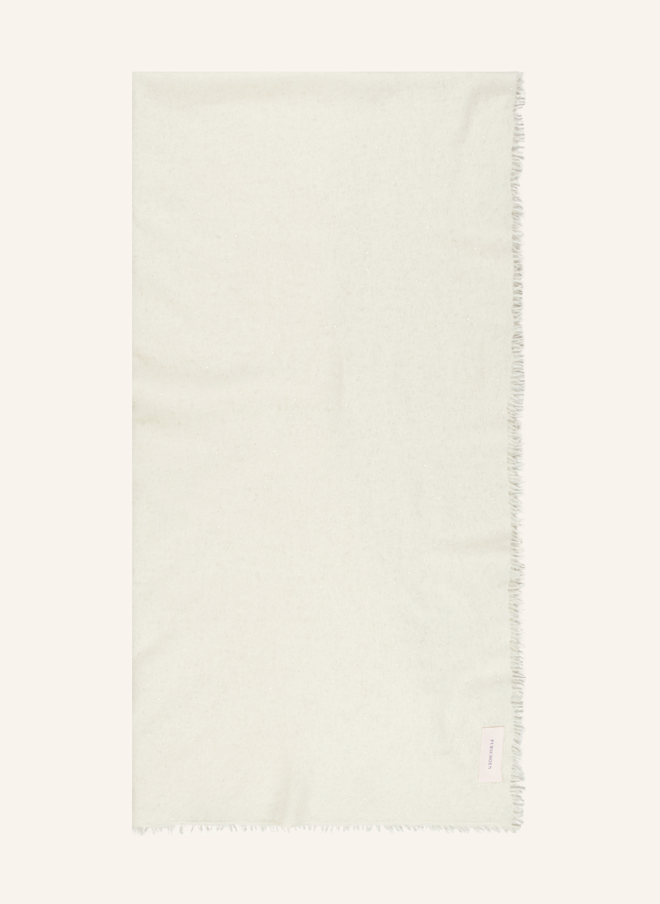 PURSCHOEN Cashmere-Schal mit Pailletten: WEISS