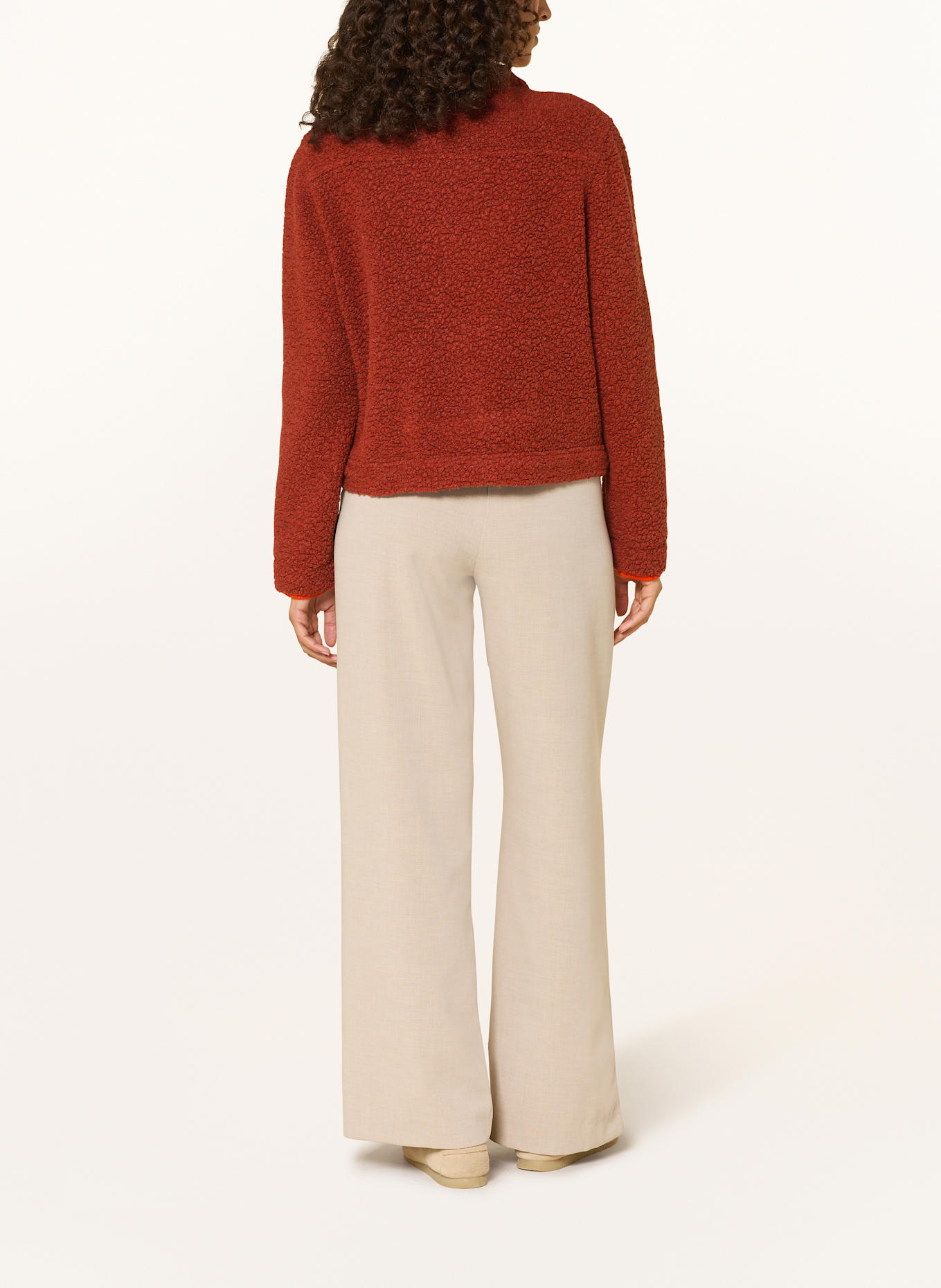 Grasegger Trachtenjacke GRÜNTEN aus Bouclé: DUNKELORANGE