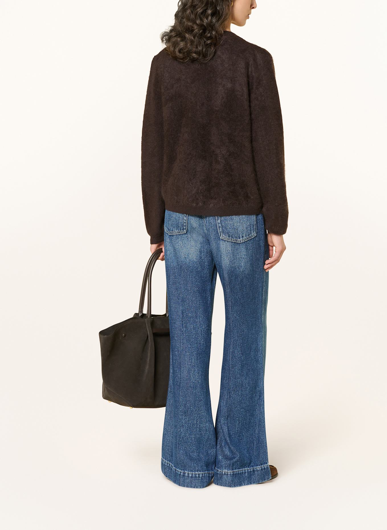 (THE MERCER) N.Y. Strickjacke aus Cashmere: DUNKELBRAUN