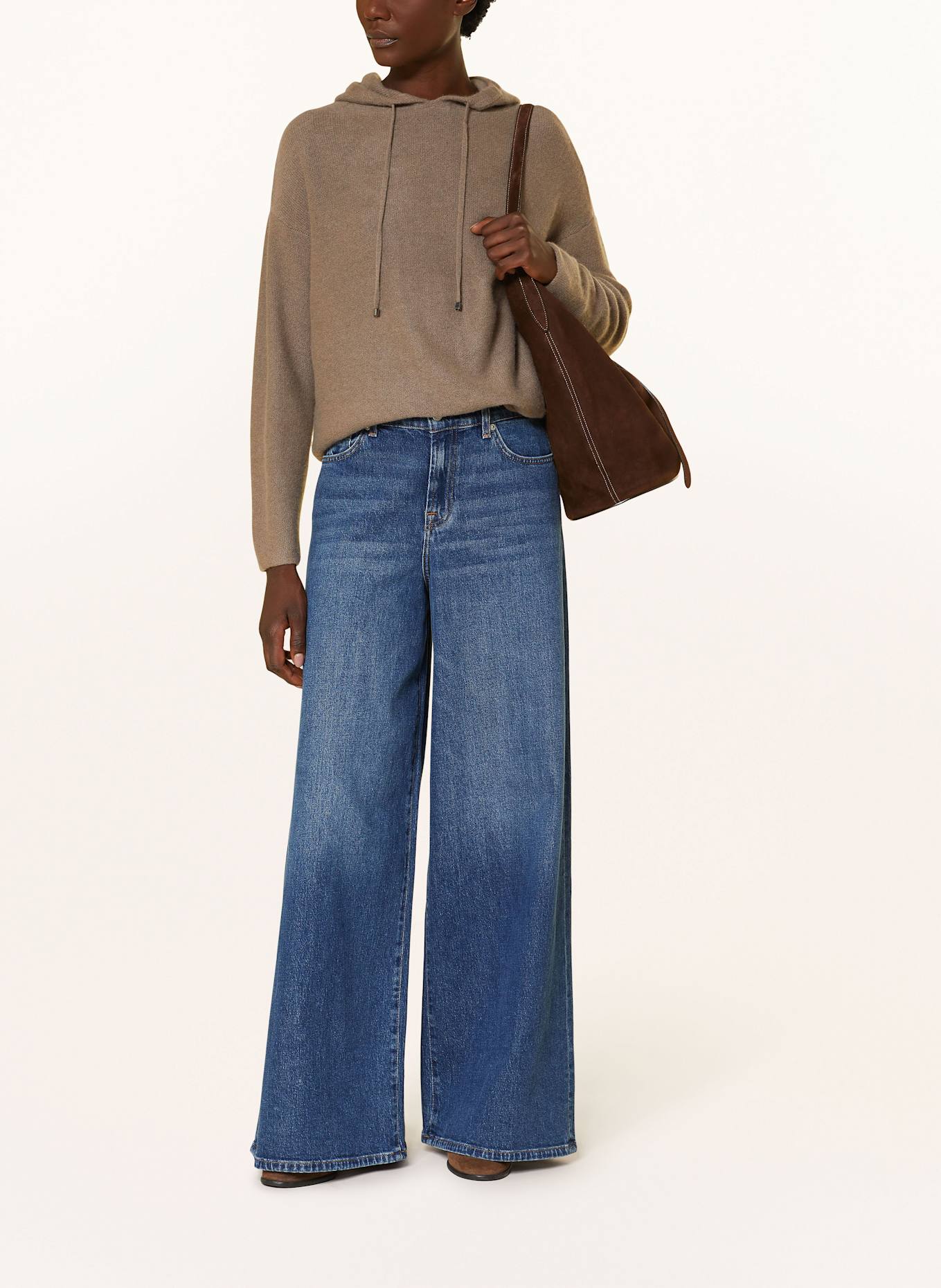 (THE MERCER) N.Y. Strick-Hoodie aus Cashmere: TAUPE