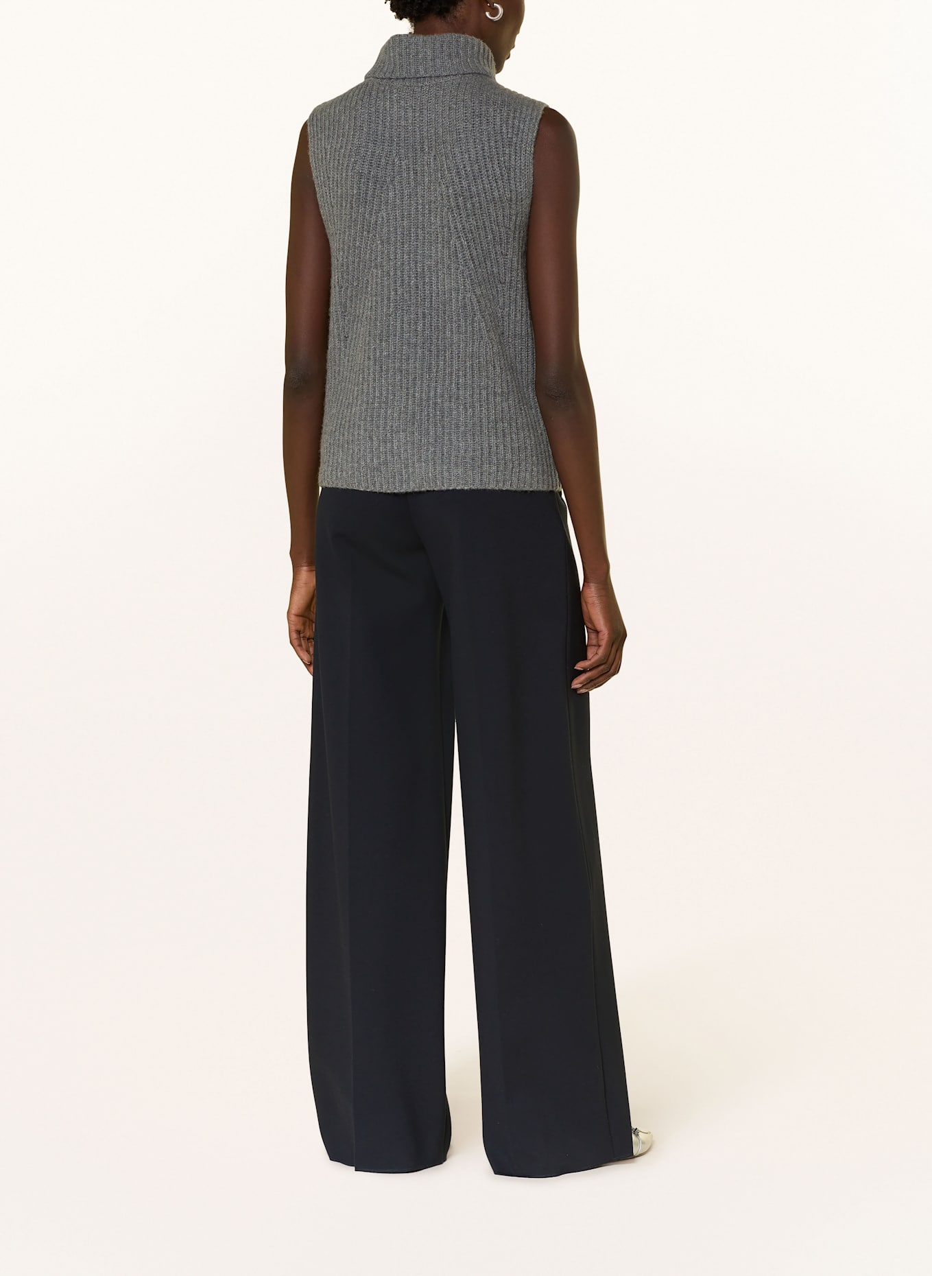 (THE MERCER) N.Y. Bezrękawnik z kaszmiru: SZARY