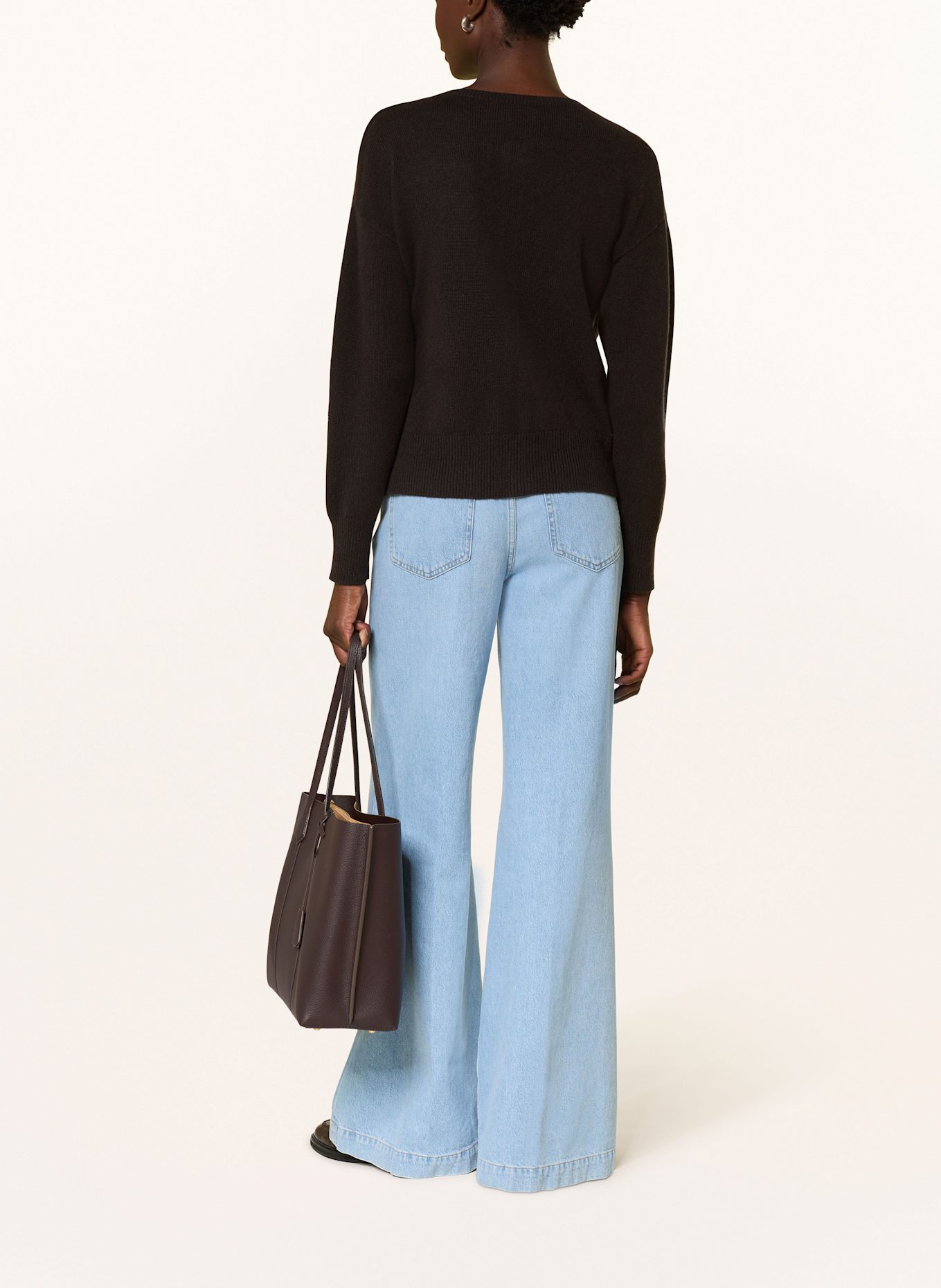 (THE MERCER) N.Y. Strickjacke aus Cashmere: DUNKELBRAUN