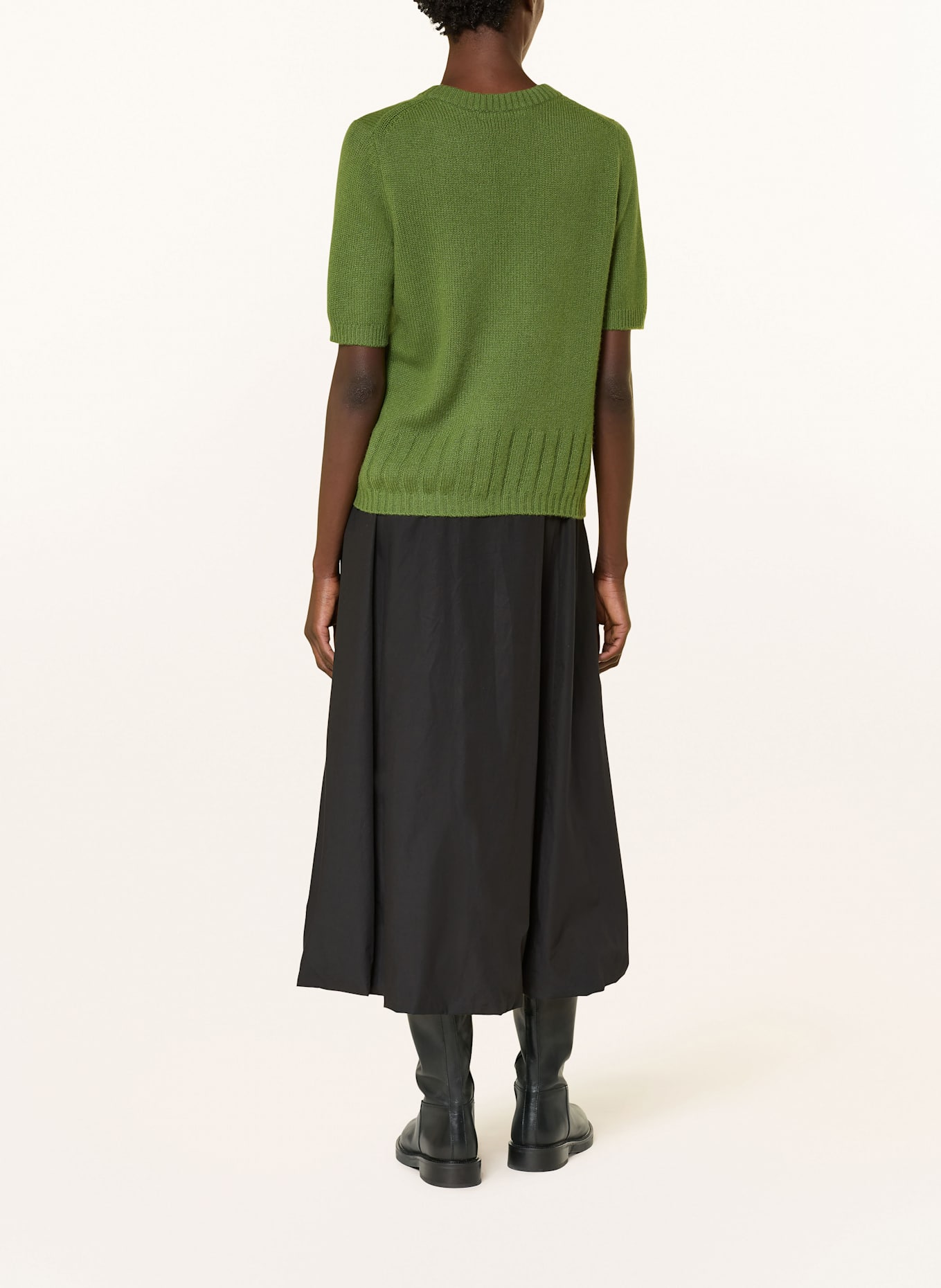 (THE MERCER) N.Y. Strickshirt aus Cashmere: GRÜN