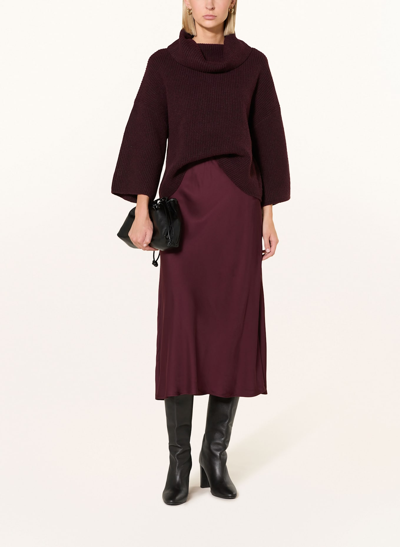 comma Rollkragenpullover: DUNKELROT