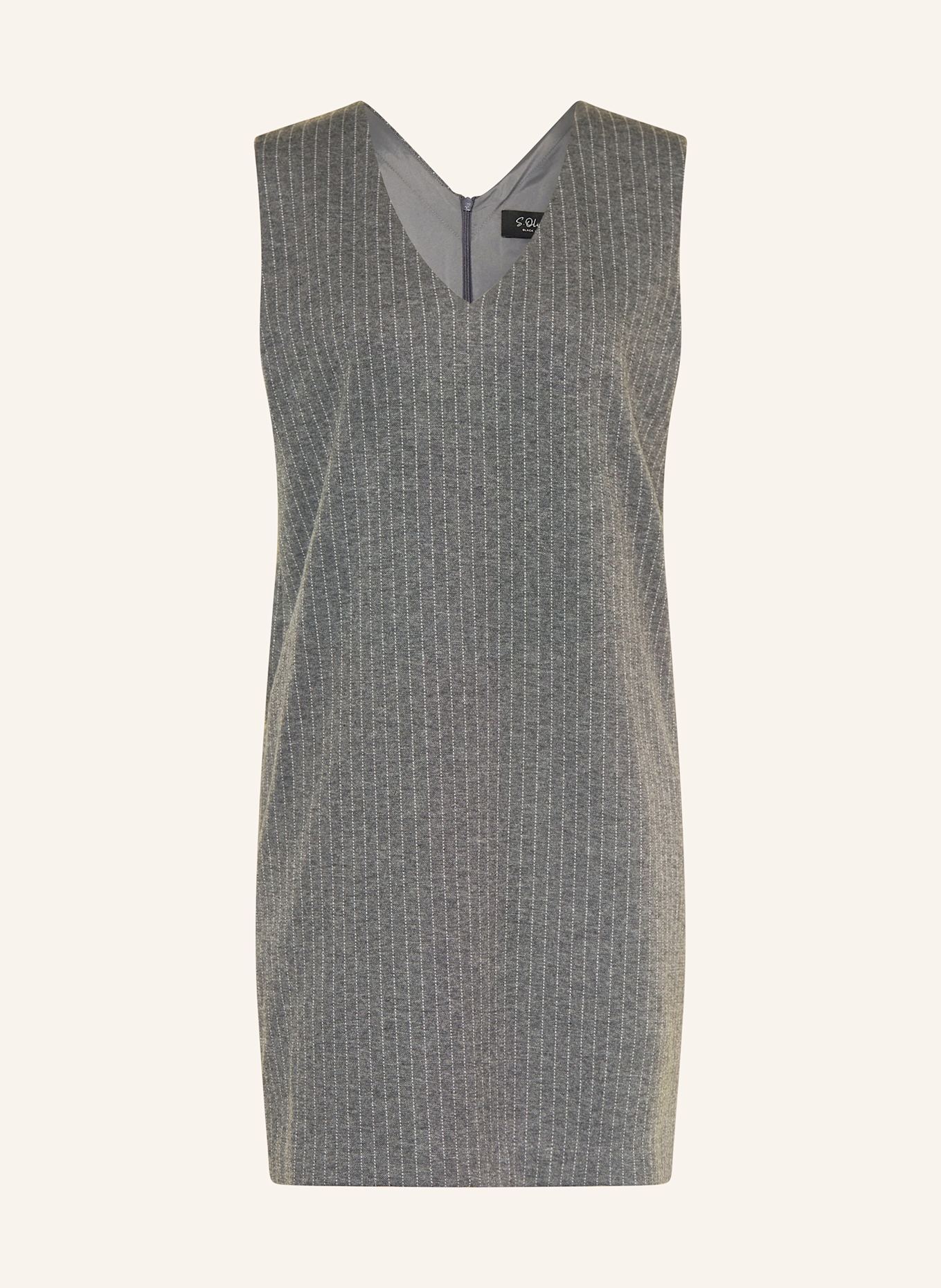 s.Oliver BLACK LABEL Jerseykleid: GRAU / WEISS
