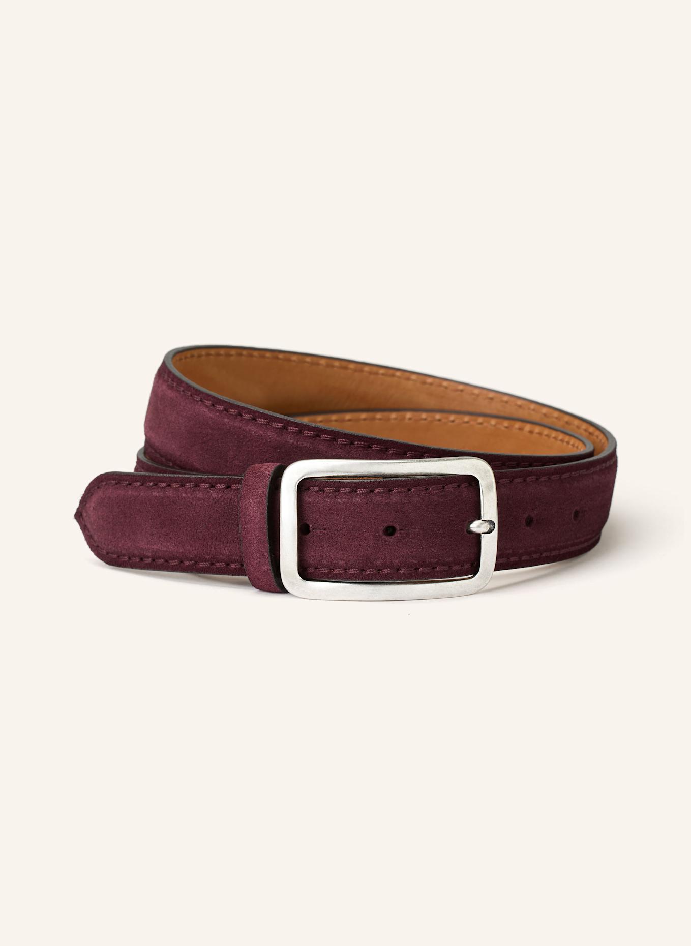 Reptile's House ceinture en cuir: ROUGE FONCÉ