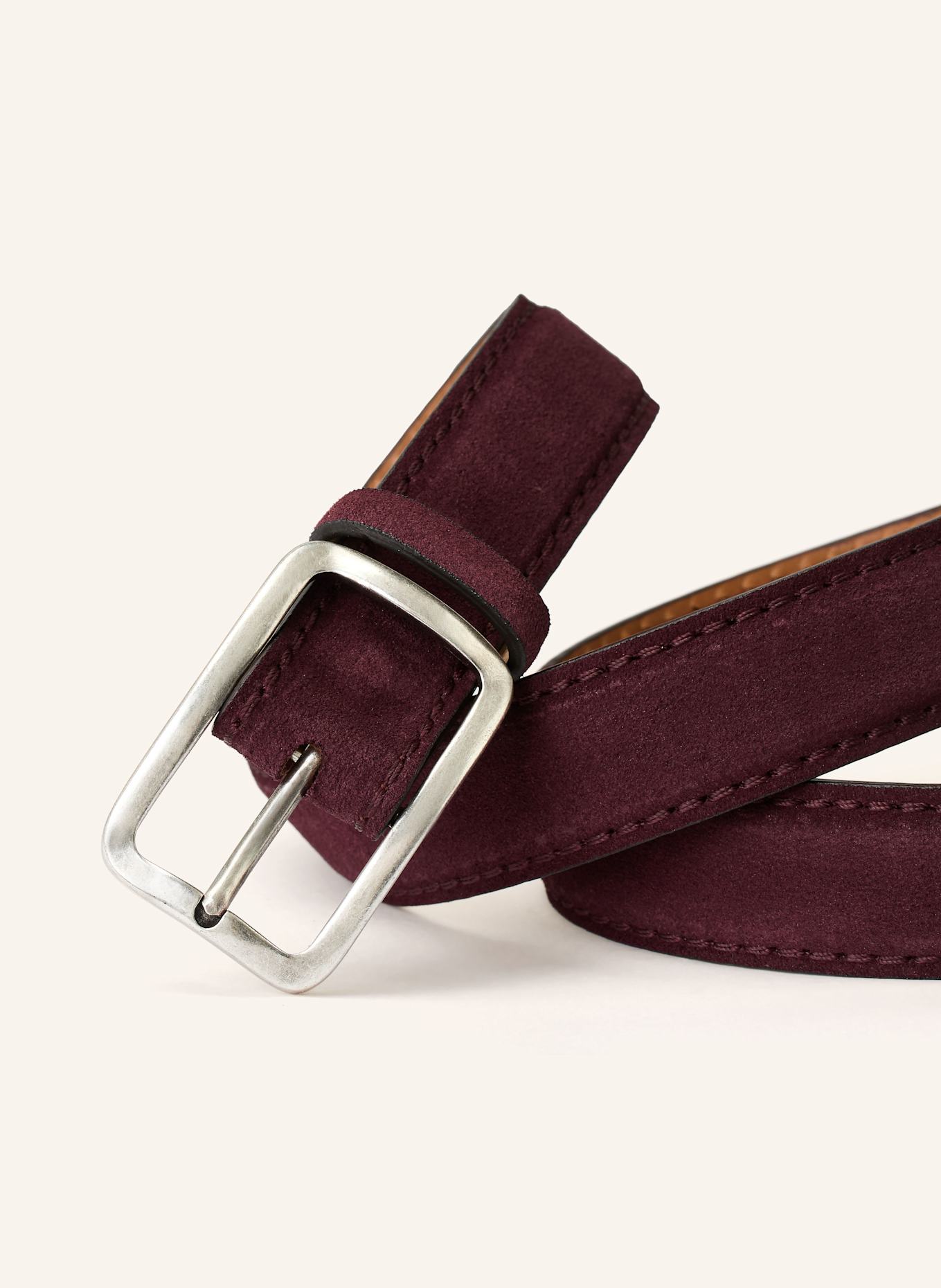 Reptile's House ceinture en cuir: ROUGE FONCÉ