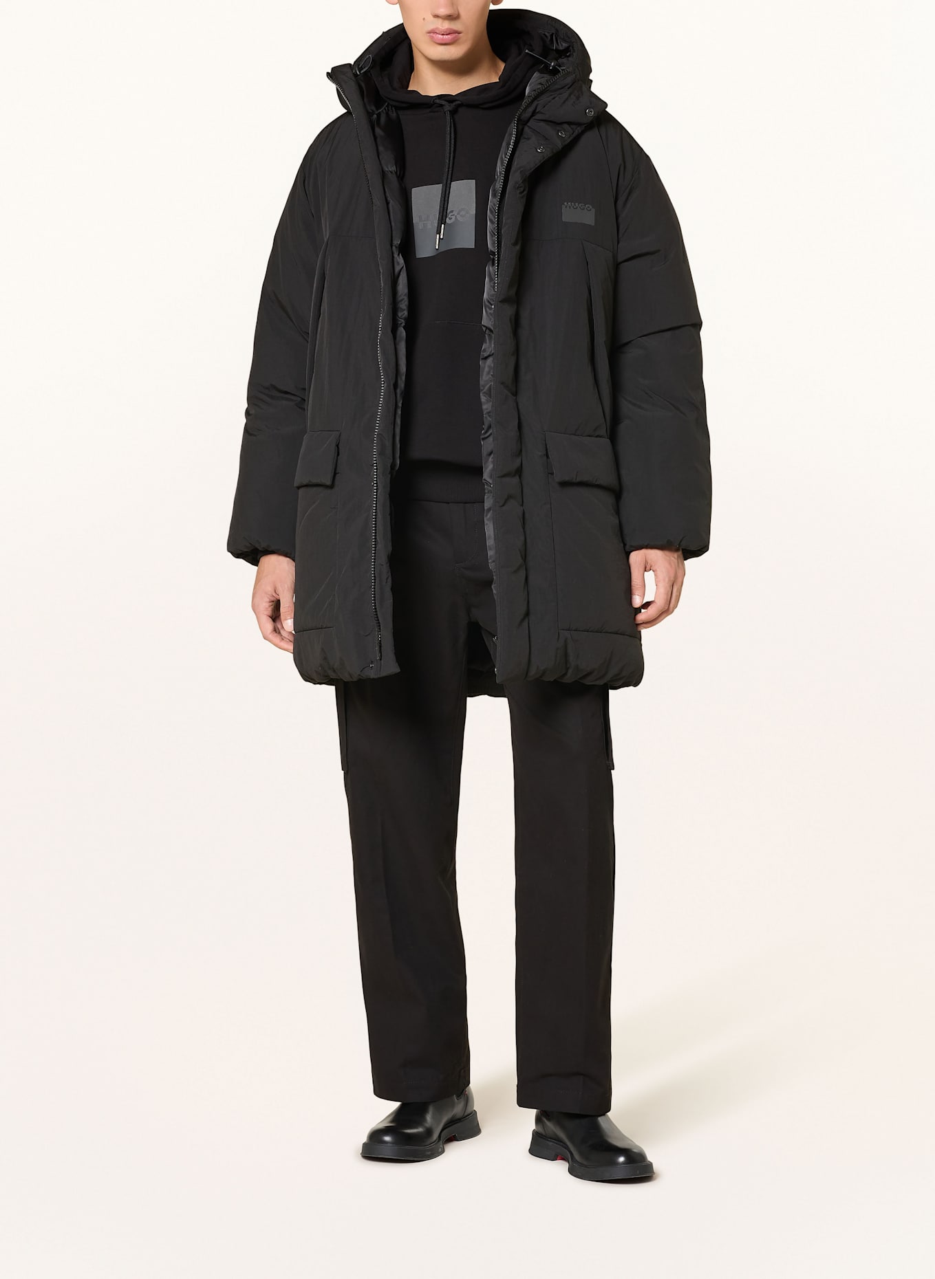 HUGO PARKA MANDEV: SCHWARZ