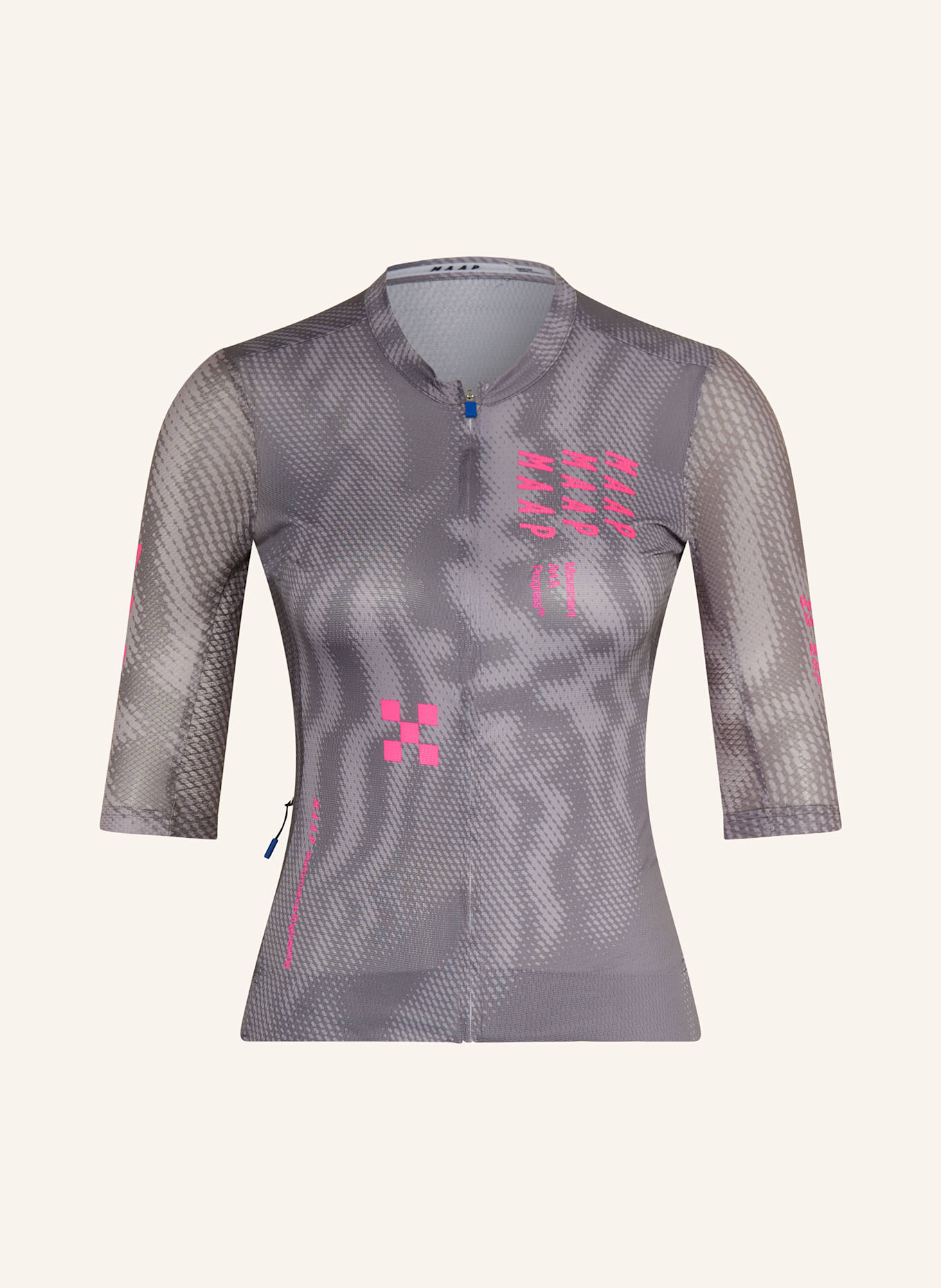 MAAP PRIVATEER C.H PRO AIR JERSEY 3.0 cycling jersey: LIGHT GRAY / DARK GRAY / PINK