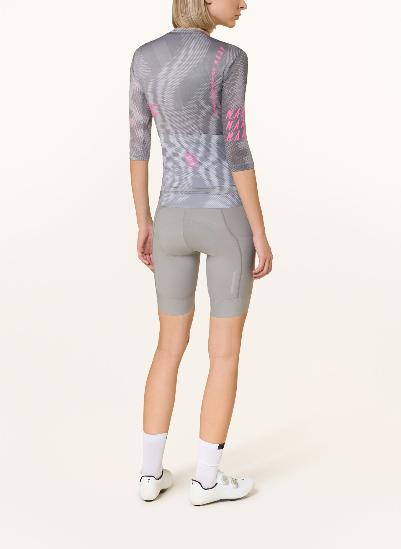 MAAP PRIVATEER C.H PRO AIR JERSEY 3.0 cycling jersey: LIGHT GRAY / DARK GRAY / PINK