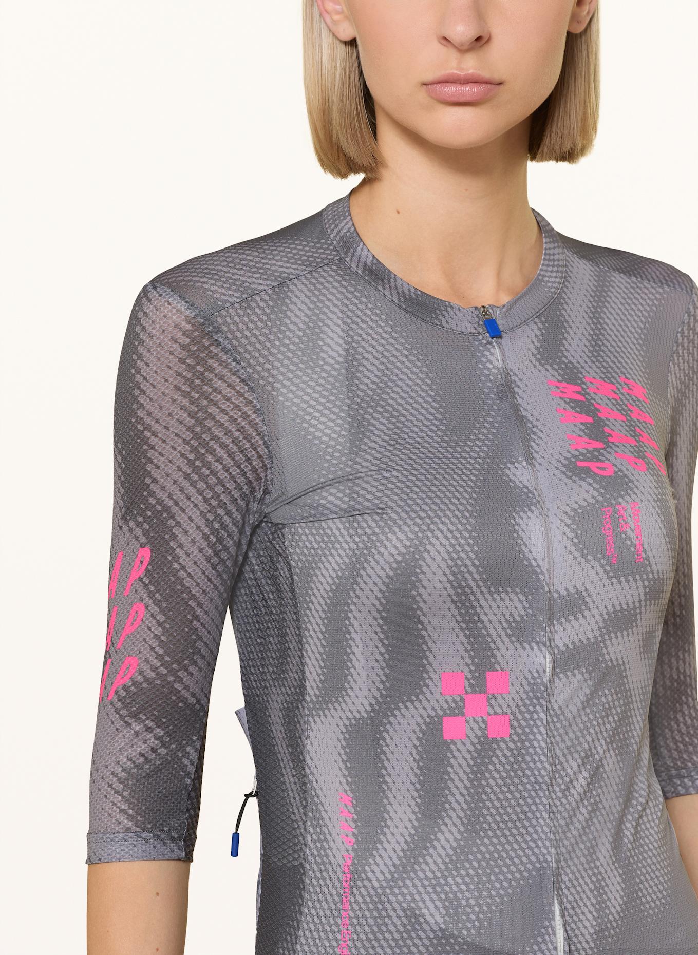 MAAP PRIVATEER C.H PRO AIR JERSEY 3.0 cycling jersey: LIGHT GRAY / DARK GRAY / PINK