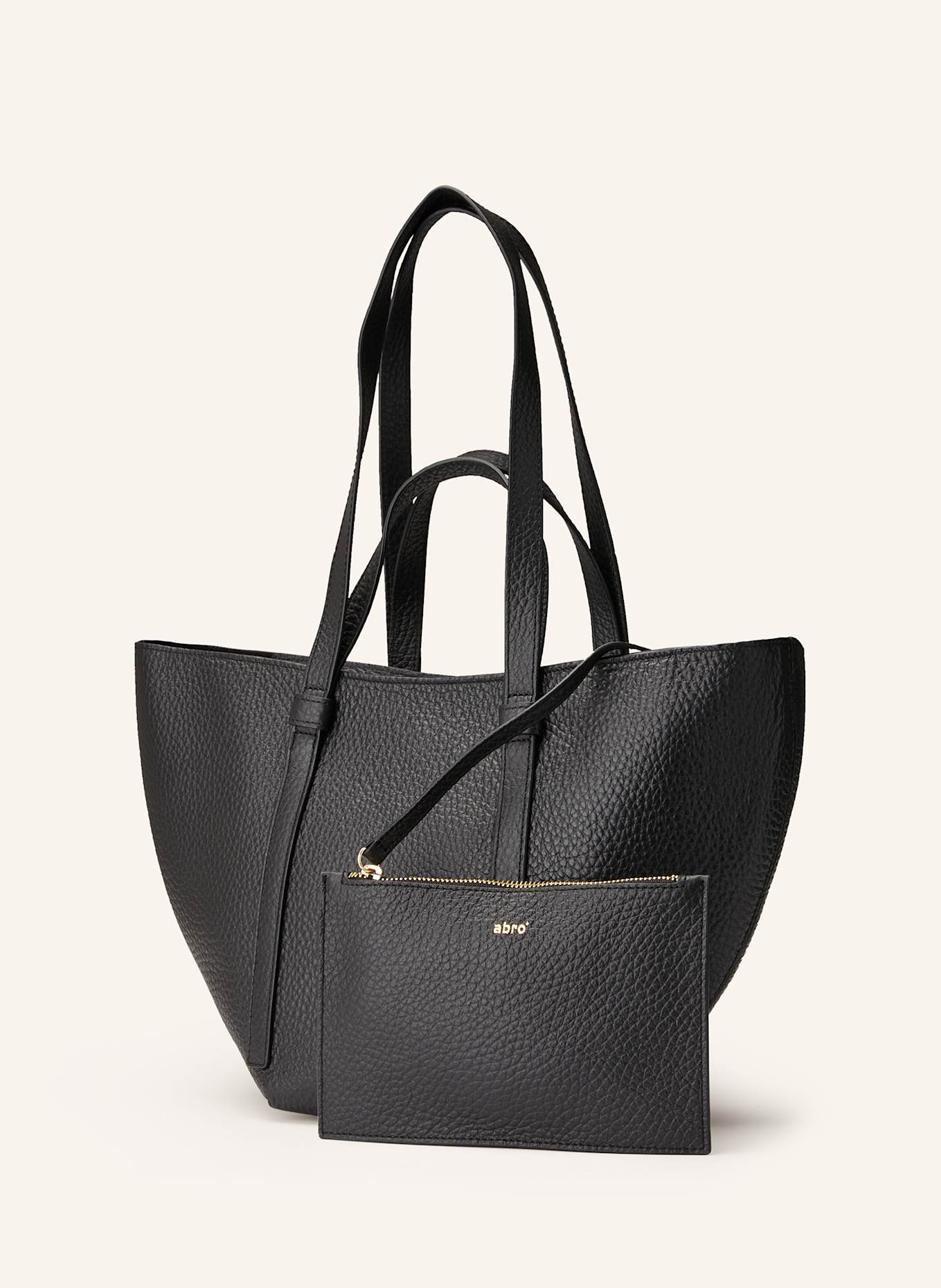 abro Shopper COSMO MEDIUM mit Pouch: SCHWARZ