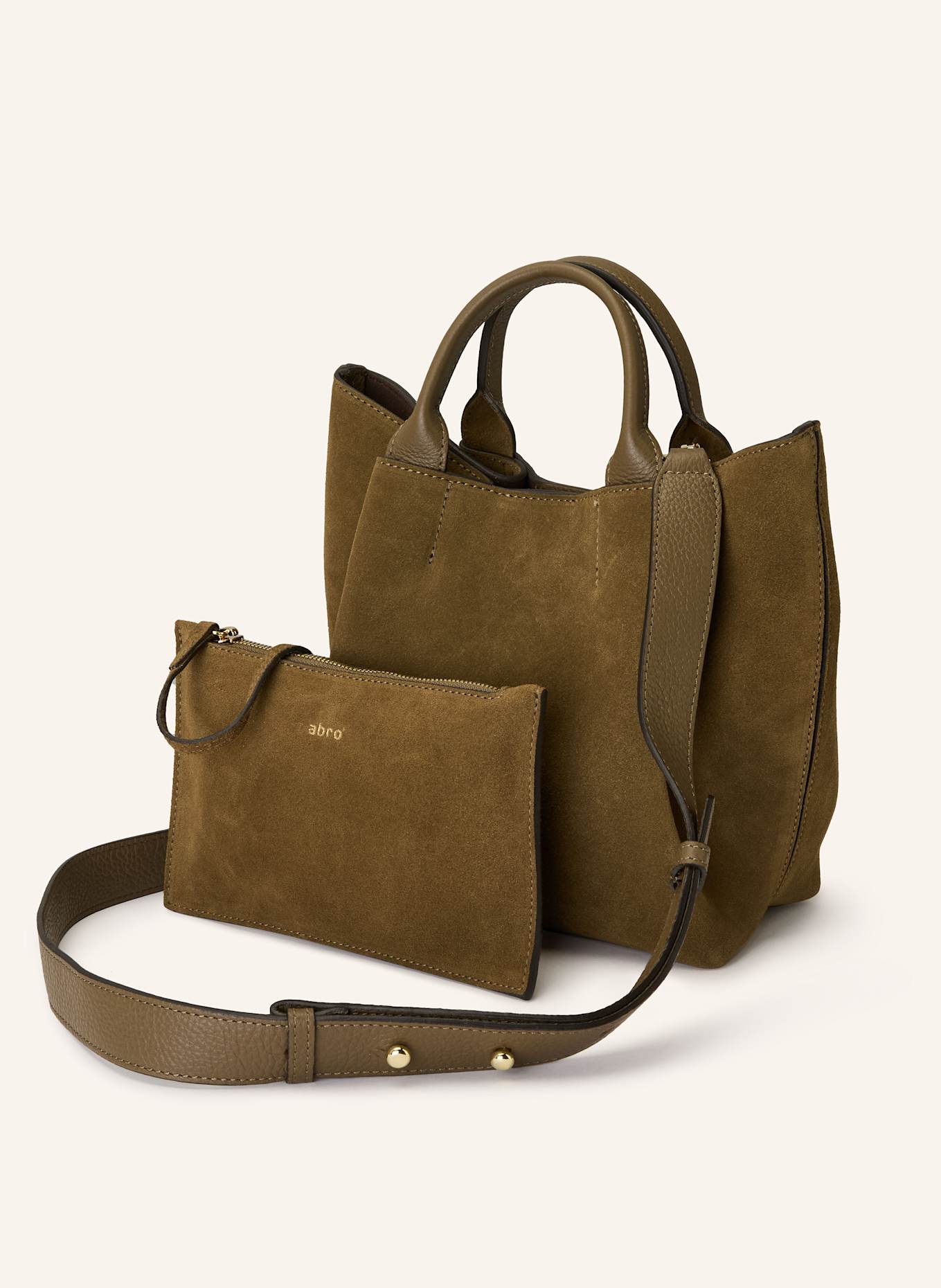 abro Handtasche ESSENTIAL SMALL mit Pouch: KHAKI