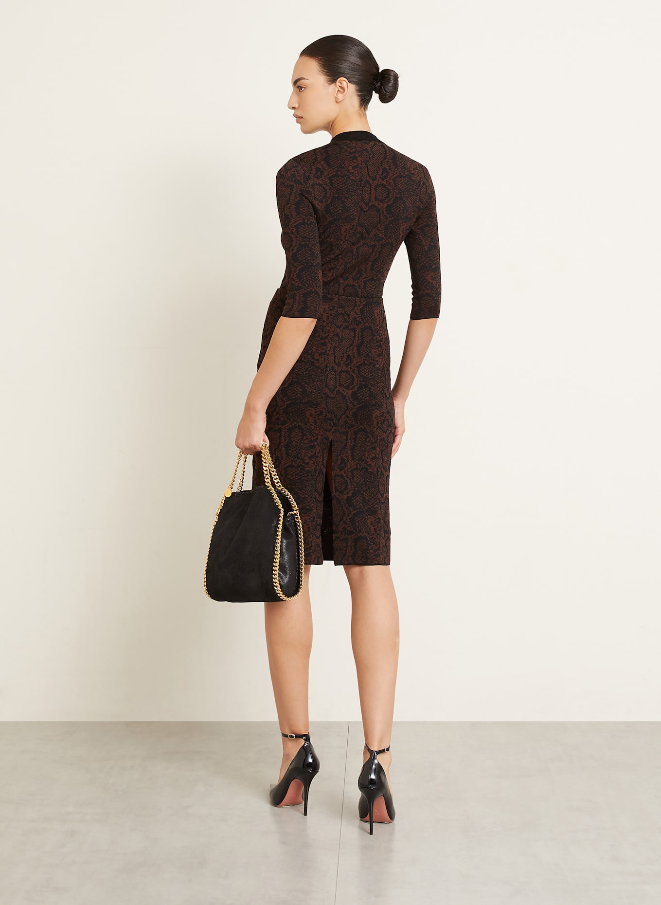 STELLA McCARTNEY Strickrock: BRAUN / SCHWARZ