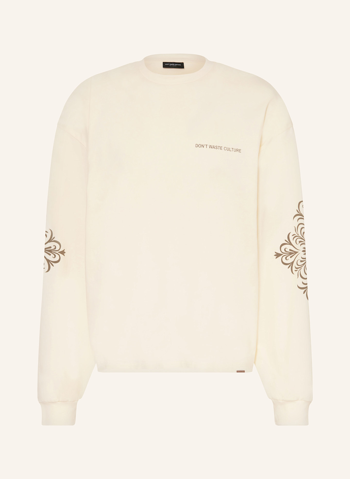 don't waste culture Longsleeve THANDOR: ECRU