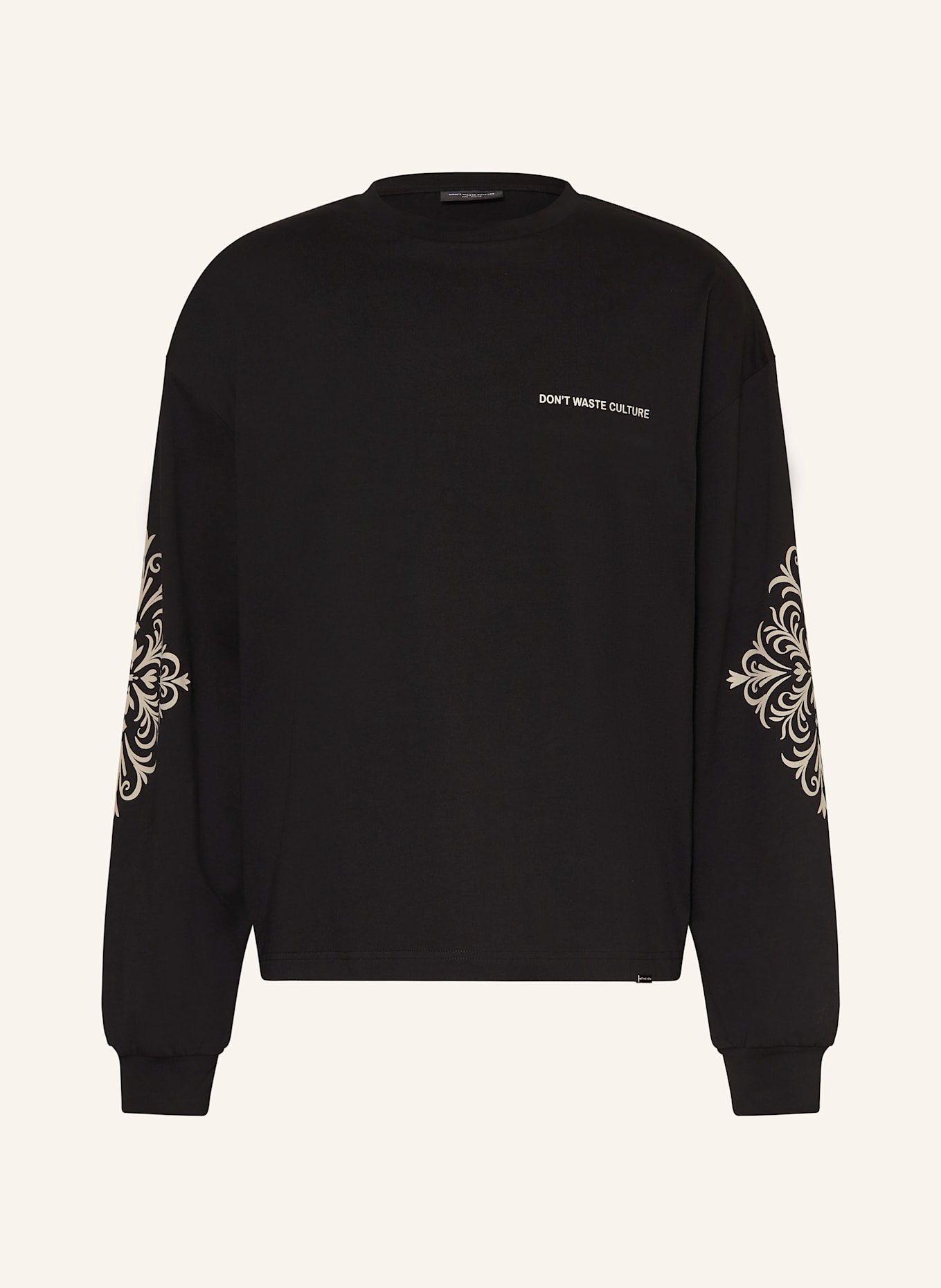 don't waste culture Longsleeve THANDOR: SCHWARZ