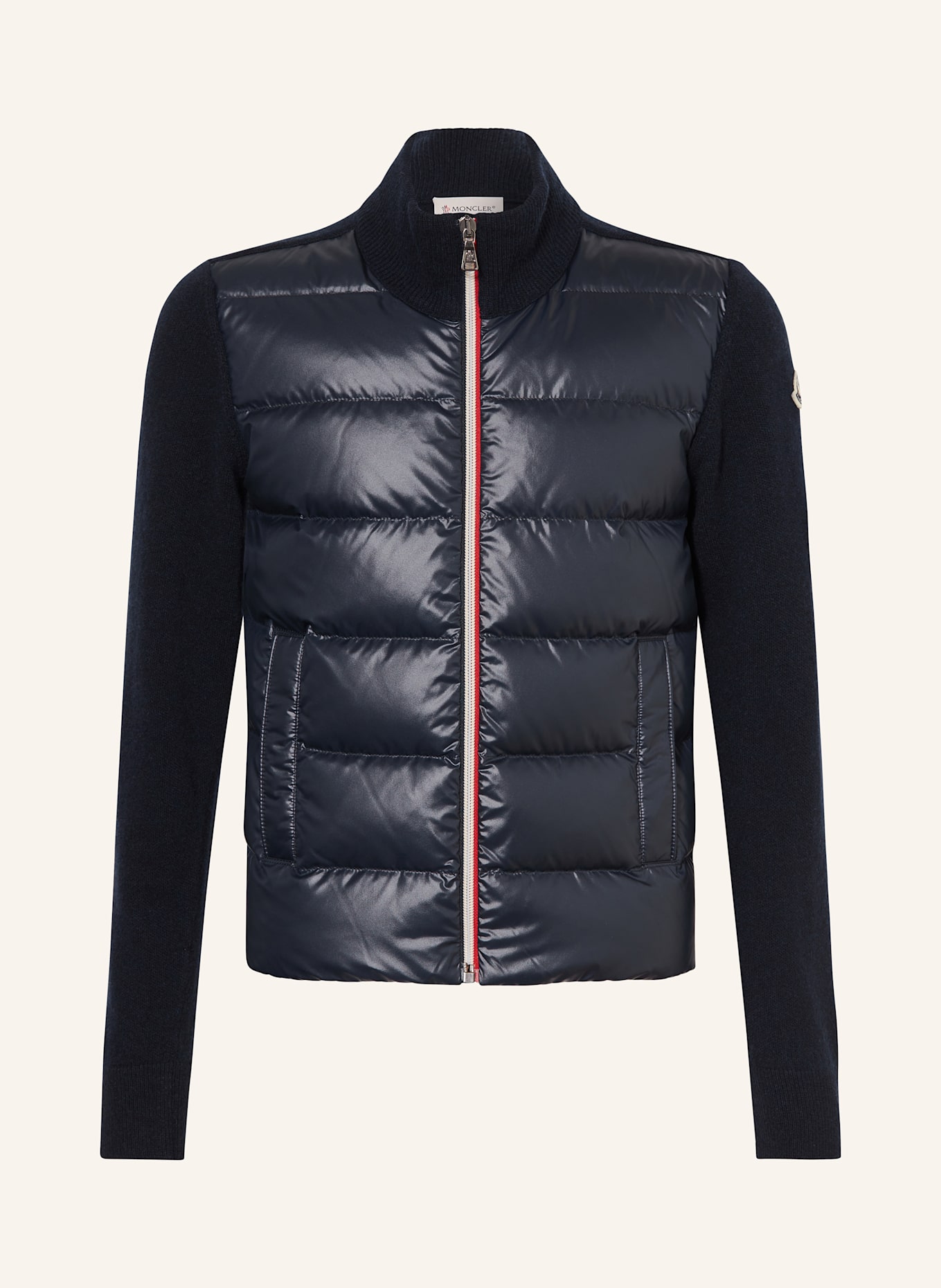 MONCLER enfant Kurtka puchowa z mieszanki materiałów: GRANATOWY